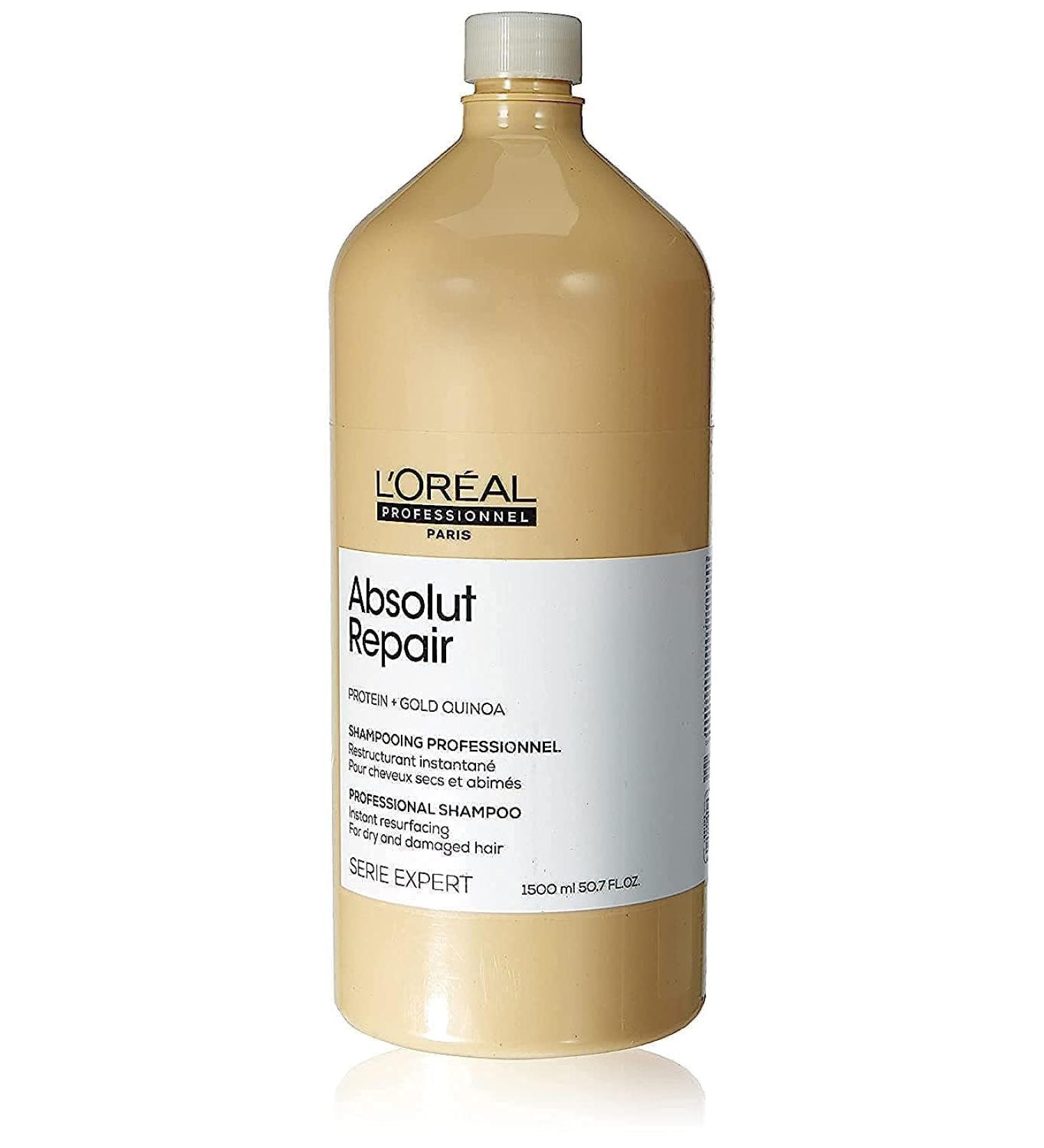 L'Or al Professionnel Absolutely Repair Shampoo 1.5L - Repairing Shampoo for Dry Strained Hair with Quinoa | Series Expert - Shop Internationally! - Buy Online on GoSupps.com