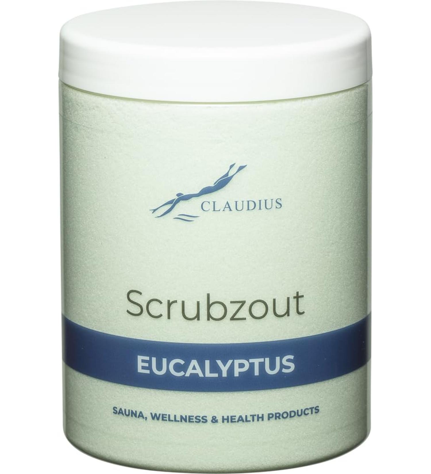 Claudius Eucalyptus scrub salt in handy jar 1250 grams