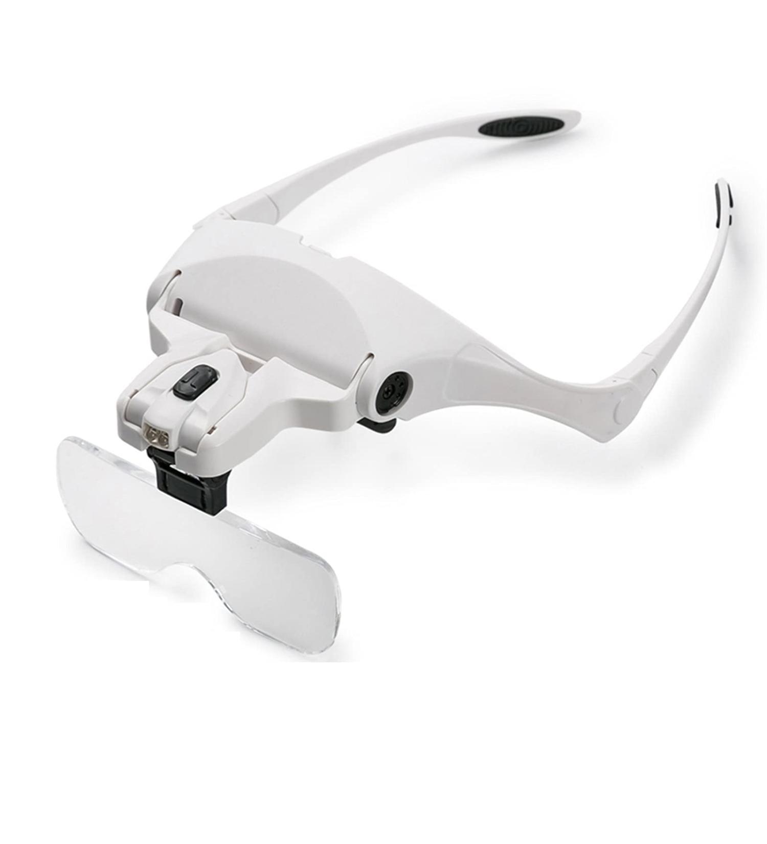 Headband Magnifier Head Magnifier Glasses Magnifying Glasses with Lights Lamp Interchangeable Lens 1.0X/1.5X/2.0X/2.5X/3.5X Tool Repair Reading Magnifier (Color : Round Lens with Box) Chaser of Light - Buy Online on GoSupps.com