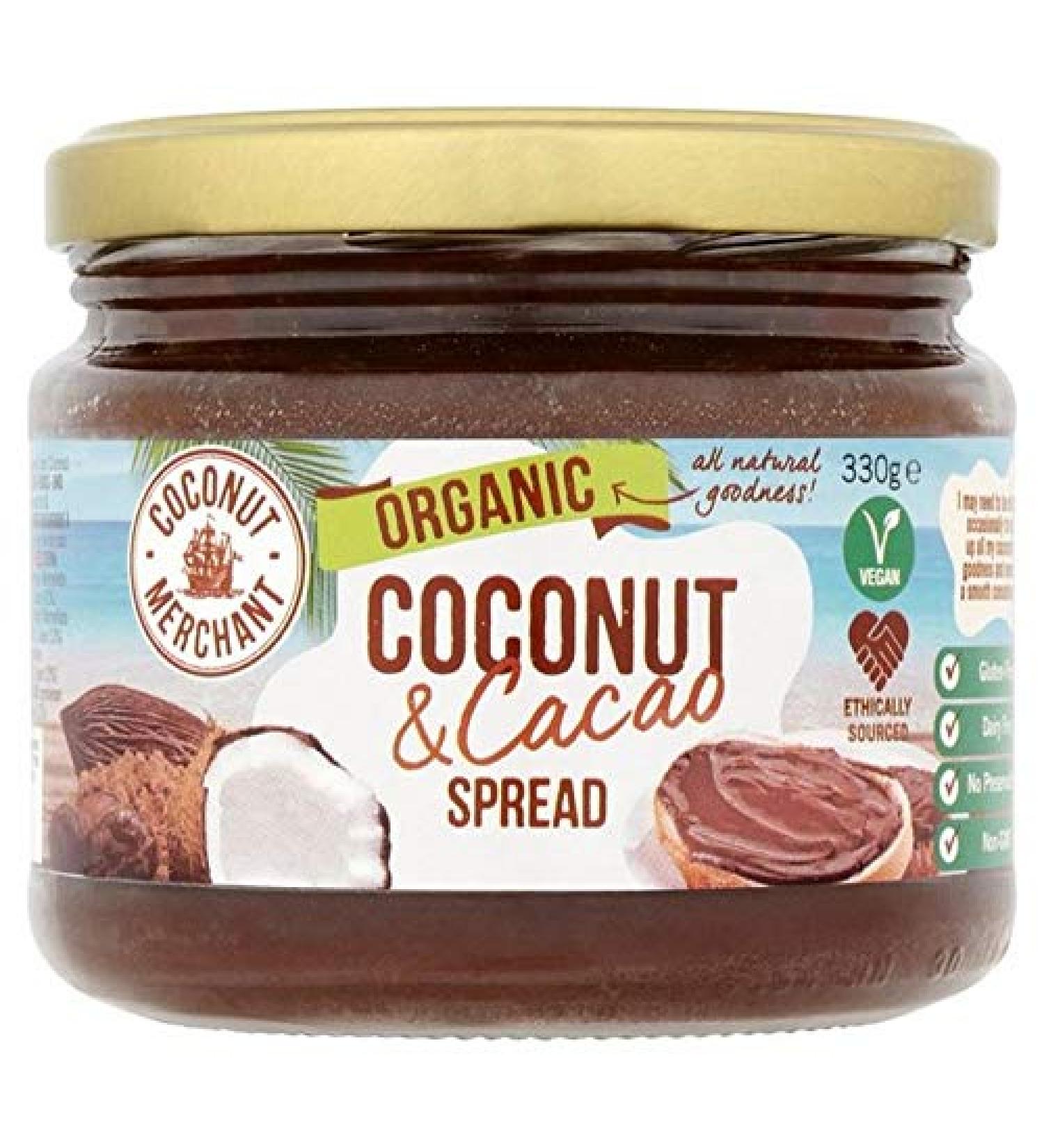 2X Coconut Merchant Organic Coconut Spread with Cacao 330g