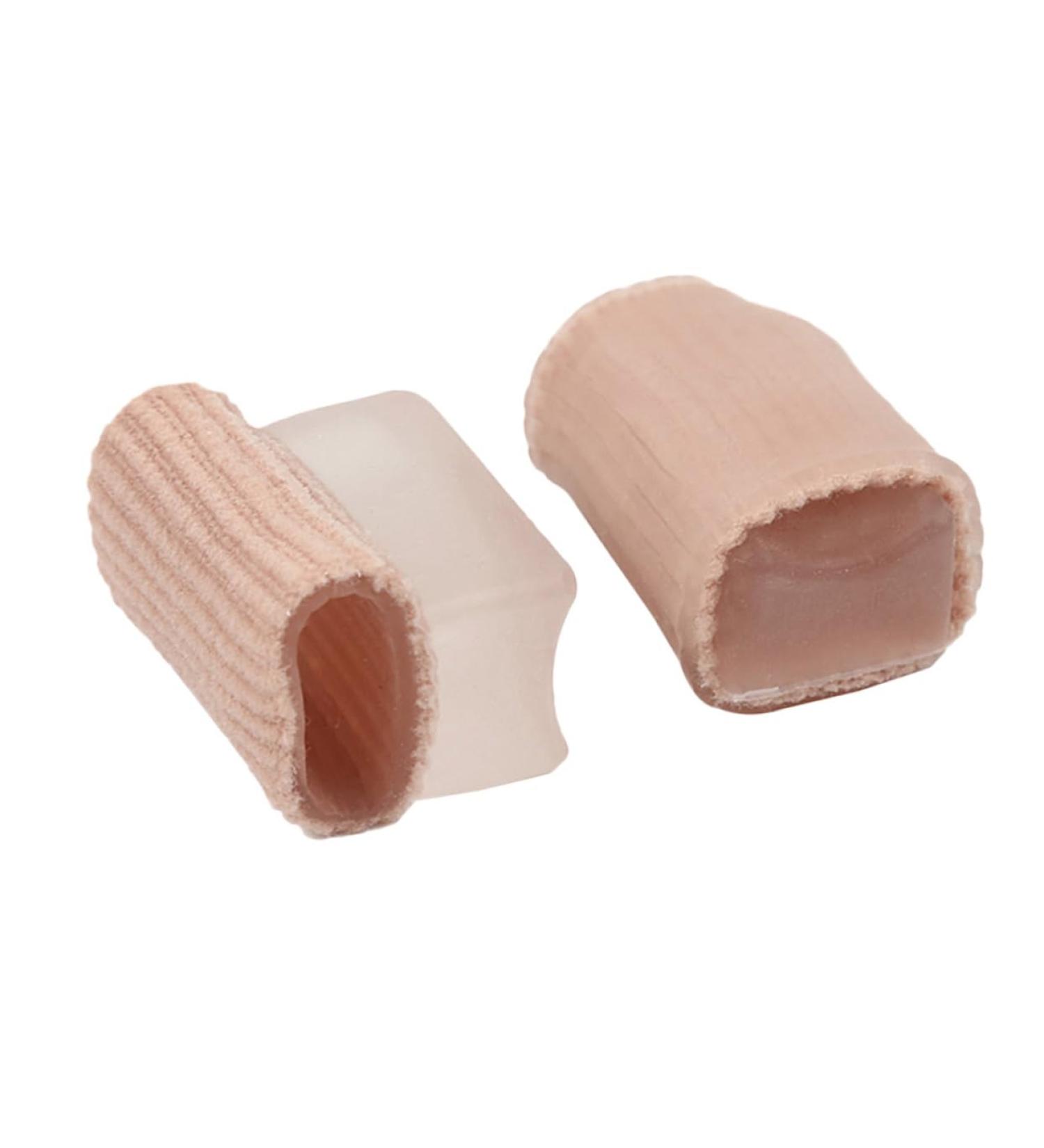 Healvian Silicone Gel Toe Cushion Tube 1 Pair - Bunion Toe Separator and Thumb Valgus Eversion Splitter - Beige 2pcs - Buy Online on GoSupps.com