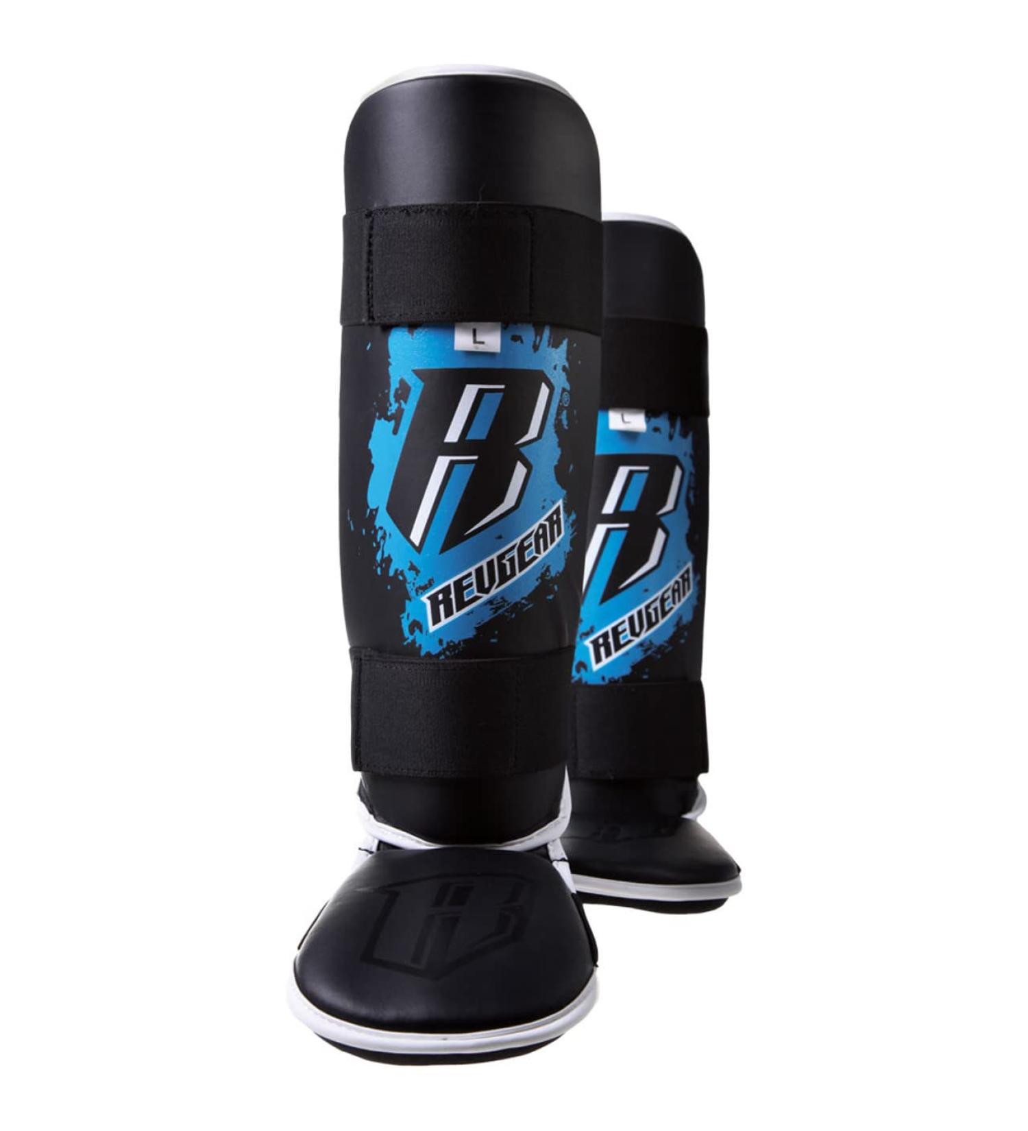 Revgear Kids Combat Series Shin Guards - Small Blue | High Performance Foam Padding | Durable & Lightweight - Buy Online on GoSupps.com