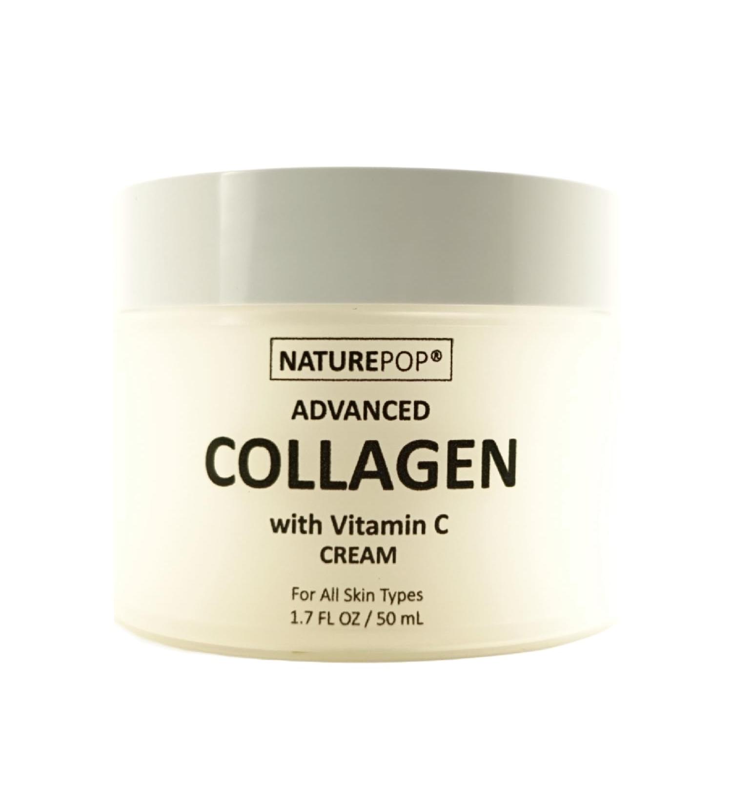 Advanced Collagen Cream with Vitamin C for Face Neck | Brightening Anti-Wrinkle Reduce Appearance of Dark Spot with 10 Botanical Extracts + 5 Fermented Extracts + Collagen | Made in Korea (50 mL) - Buy Online on GoSupps.com