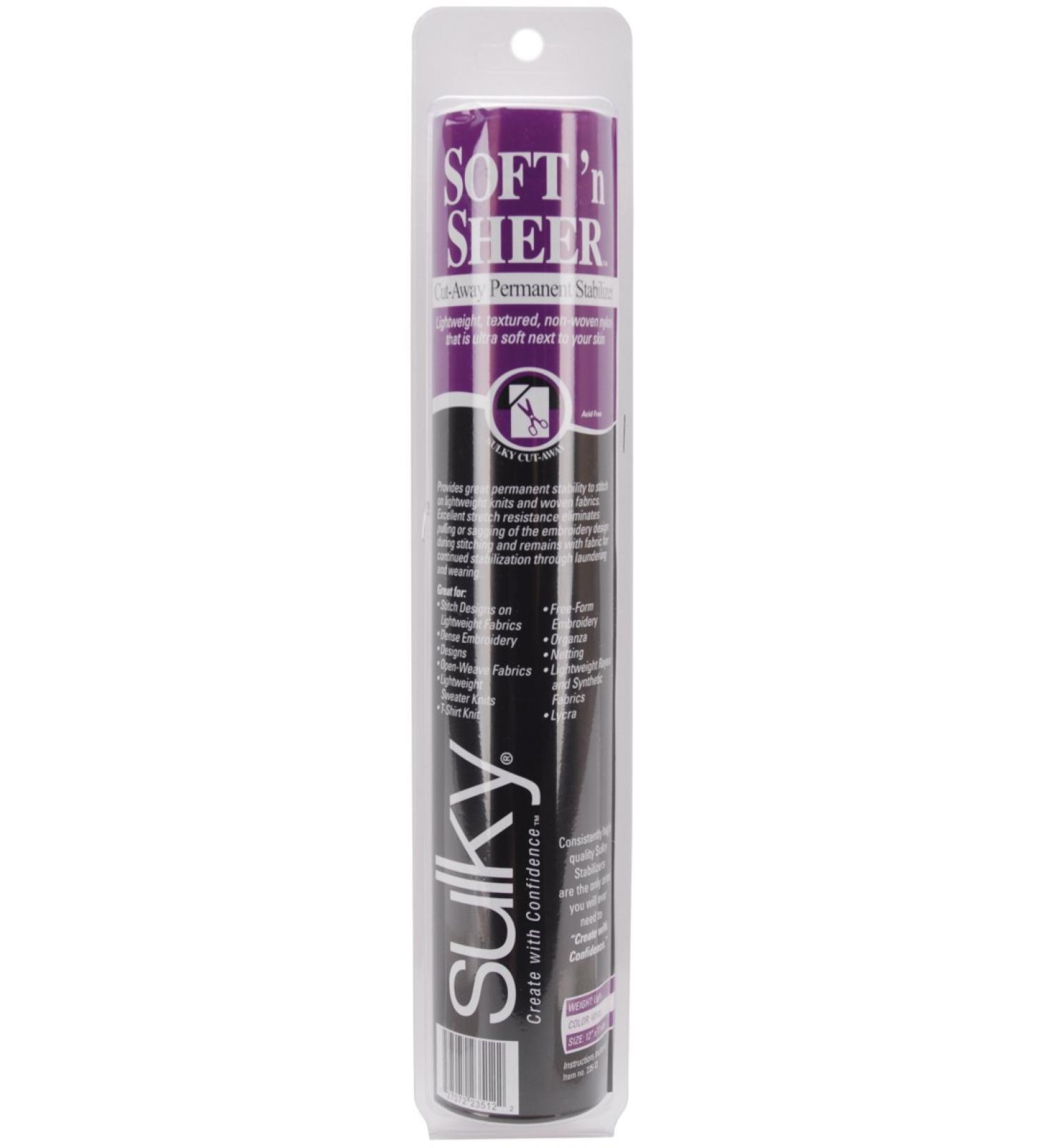 Sulky Soft & Sheer Cut Away Fabric, White