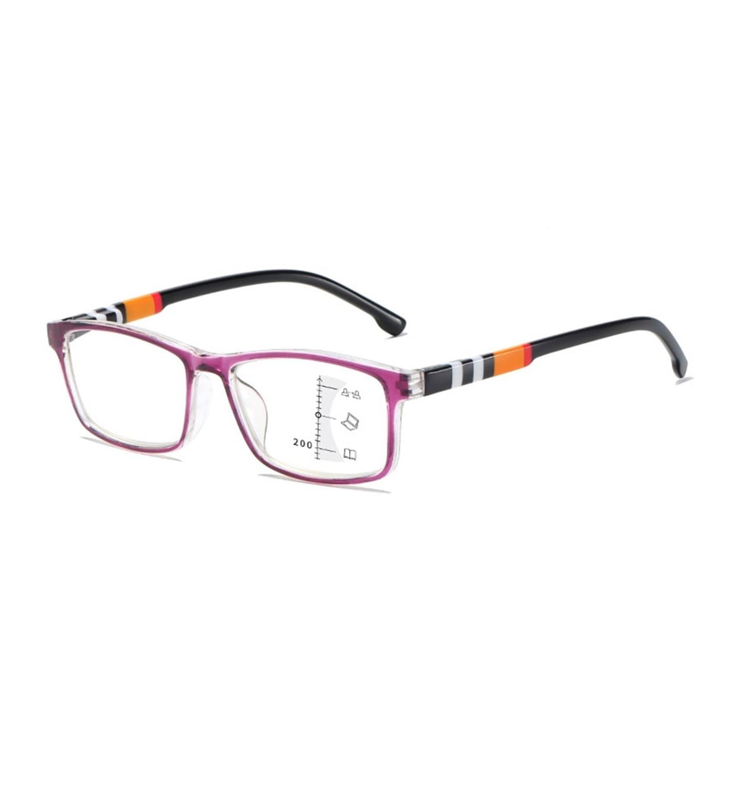 Buy Iynwbjts Fashionable Progressive Multifocus Reading Glasses - Anti-Blue Light Purple Frame +3.00 for Medium & Older Readers - Buy Online on GoSupps.com