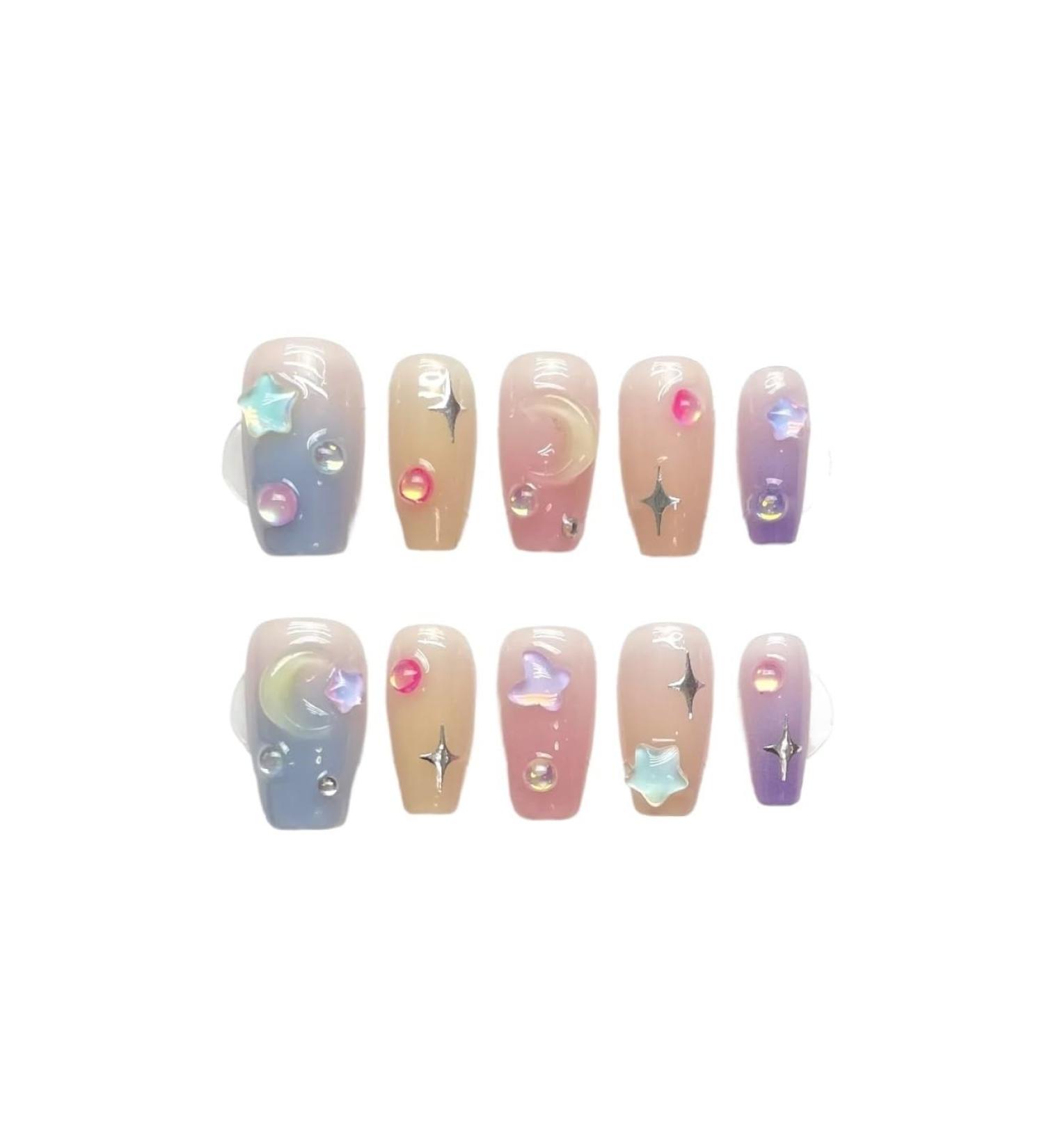 Detachable Handmade false nails with design dopamine bubble love girl press on Nail enhancement false nails (Color : 6 Size : M) - Buy Online on GoSupps.com