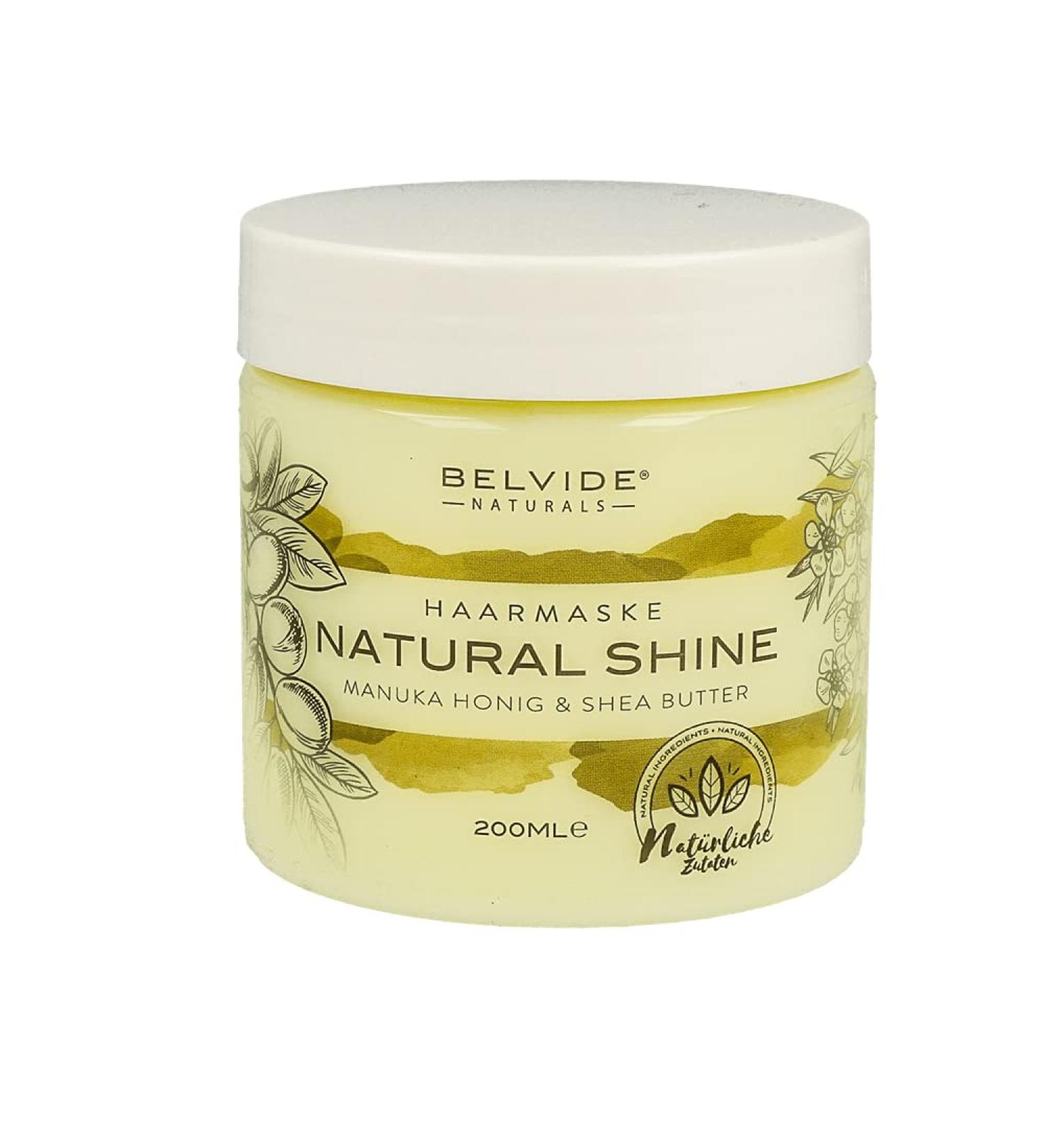 Belvide Natur Haarmask with Manuka Honey & Avocado Oil - Silicone & Paraben-Free Hair Treatment for Normal & Dry Hair - Buy Online on GoSupps.com