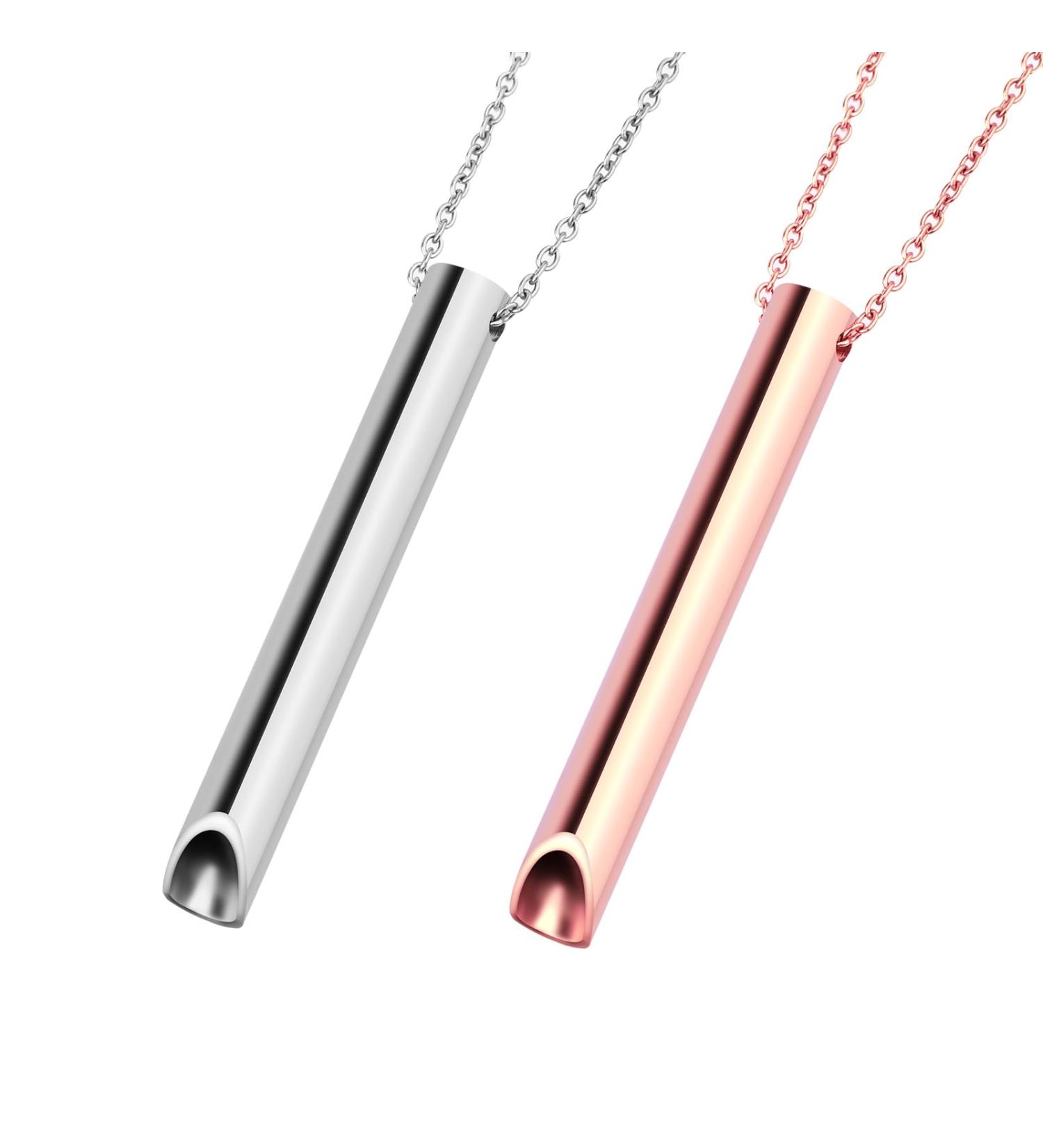 Anxiety Necklace Relieve Stress and Anxiety Breathing Necklace for Women Men Anxiety Relief Items for Stress Relief Clam Down Breathing Exercises Rose Gold+silver - Buy Online on GoSupps.com