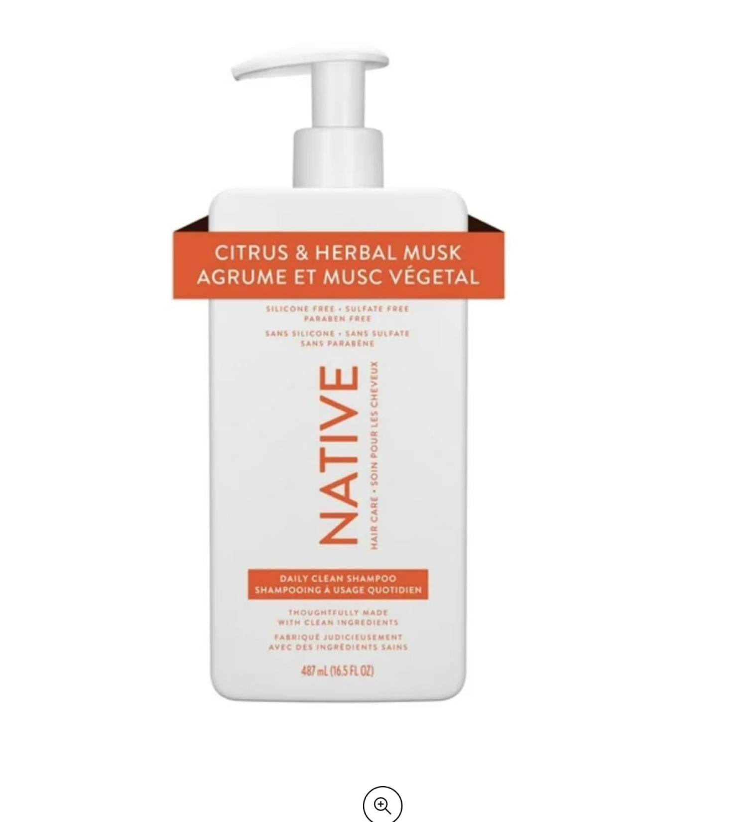 Native Strengthening Shampoing Citrus & Herbal Musk Sulfate & paraben free colorant-free with natural ingredients 487 ml - Buy Online on GoSupps.com