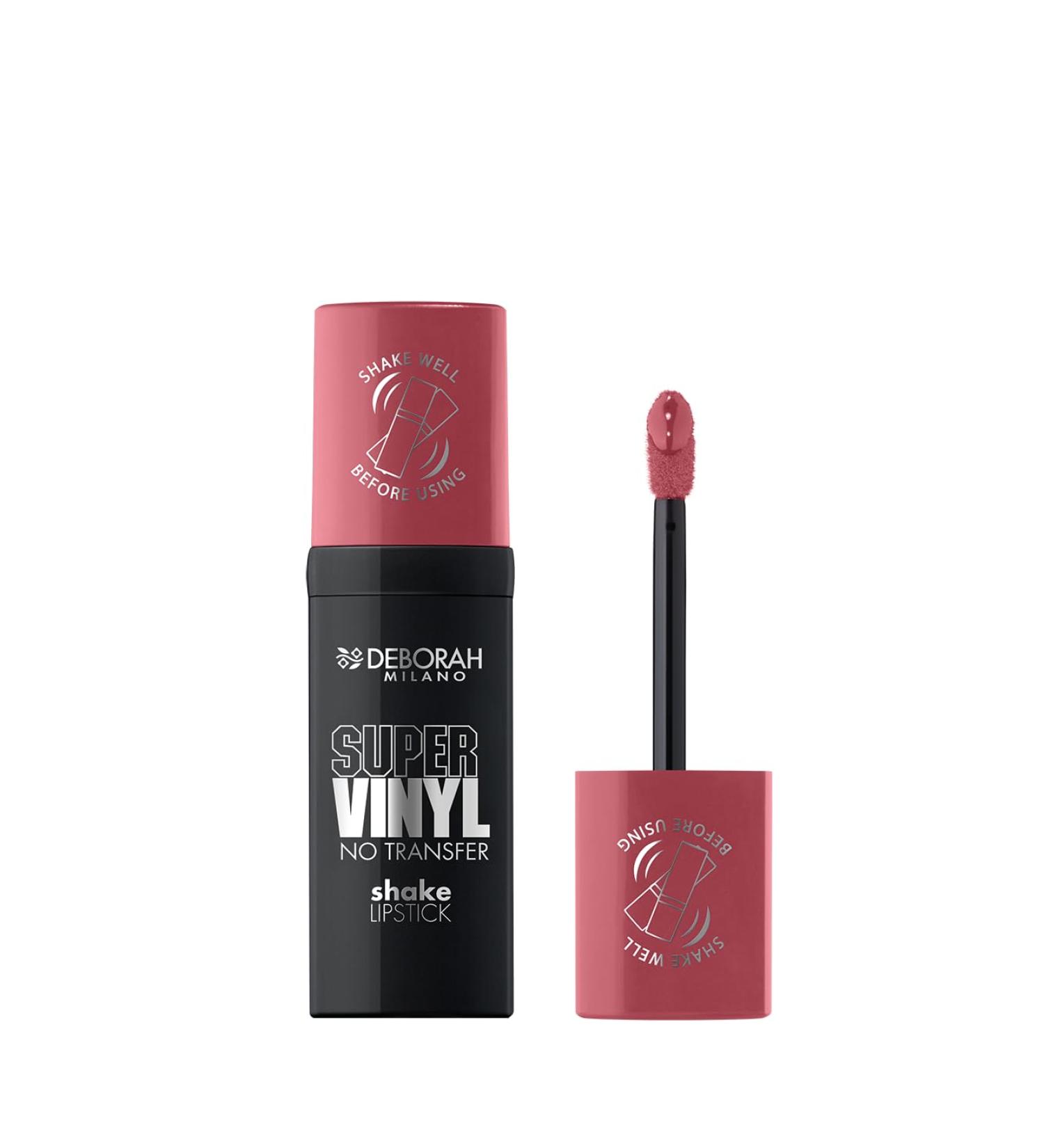  DEBORAH Deborah Milano - Super Vinyl Shake Lipstick Liquid Vinyl Lipstick 7 Rosewood intense and transfer-proof color gives flawless vinyl-like lips for up to 16 hours 4 ml - Buy Online on GoSupps.com