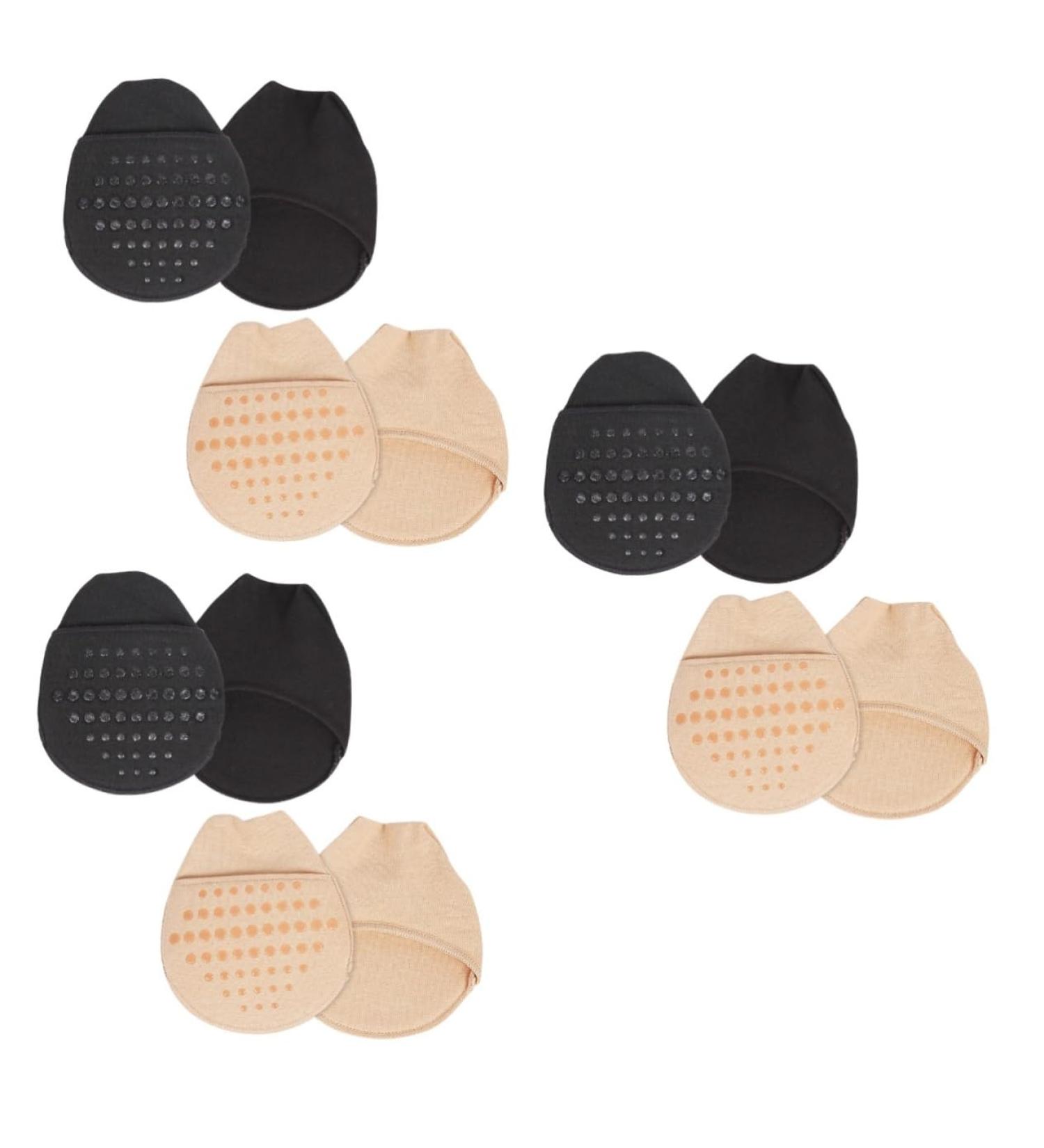 6 Pairs Seamless Invisible Forefoot Pad Half Socks - Cushioned Toe Topper Liner for Comfort | International Shipping - Buy Online on GoSupps.com