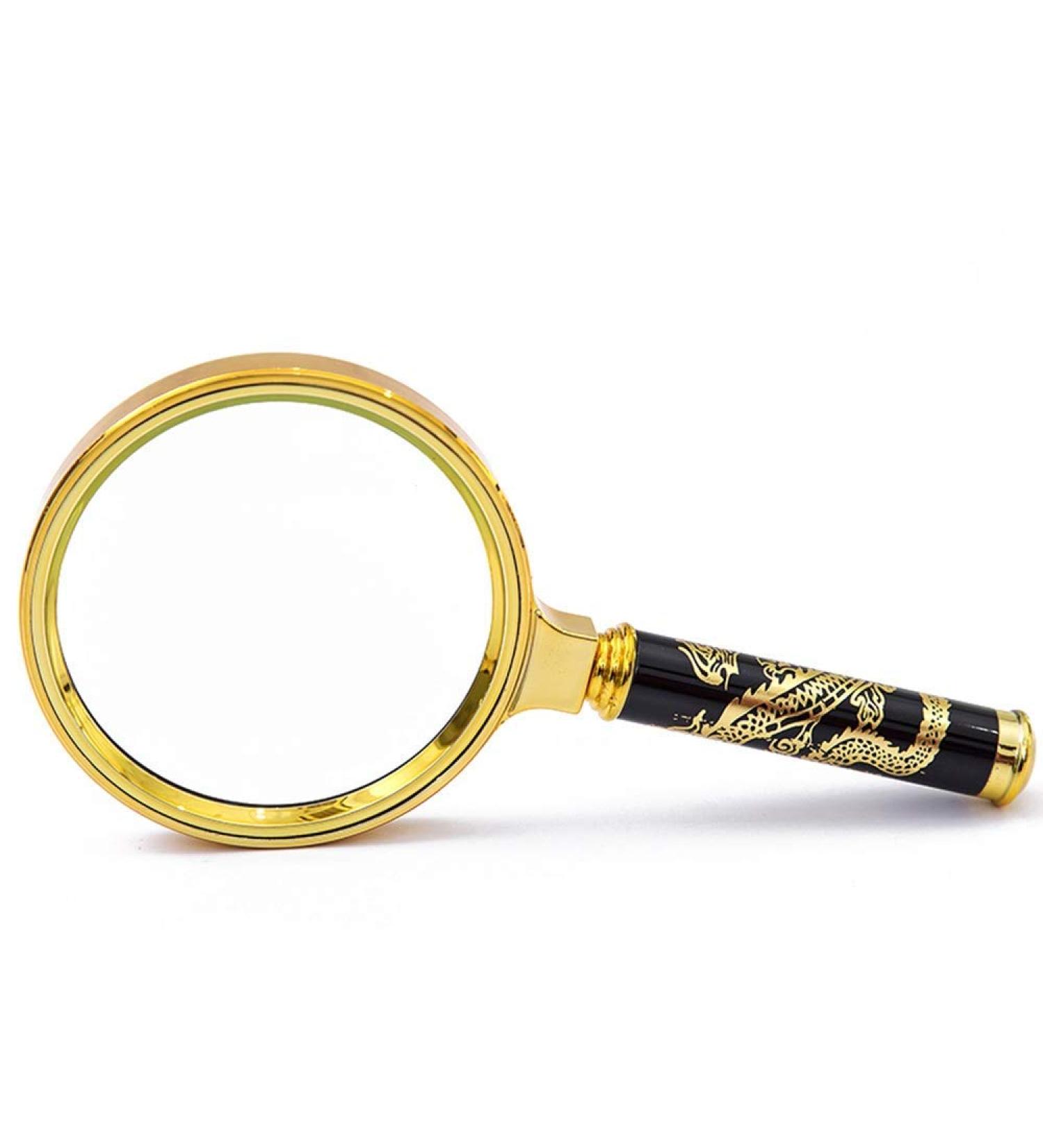 Handheld 10x Magnifier Golden Dragon Handle Large Lens Made in China - Buy Online on GoSupps.com