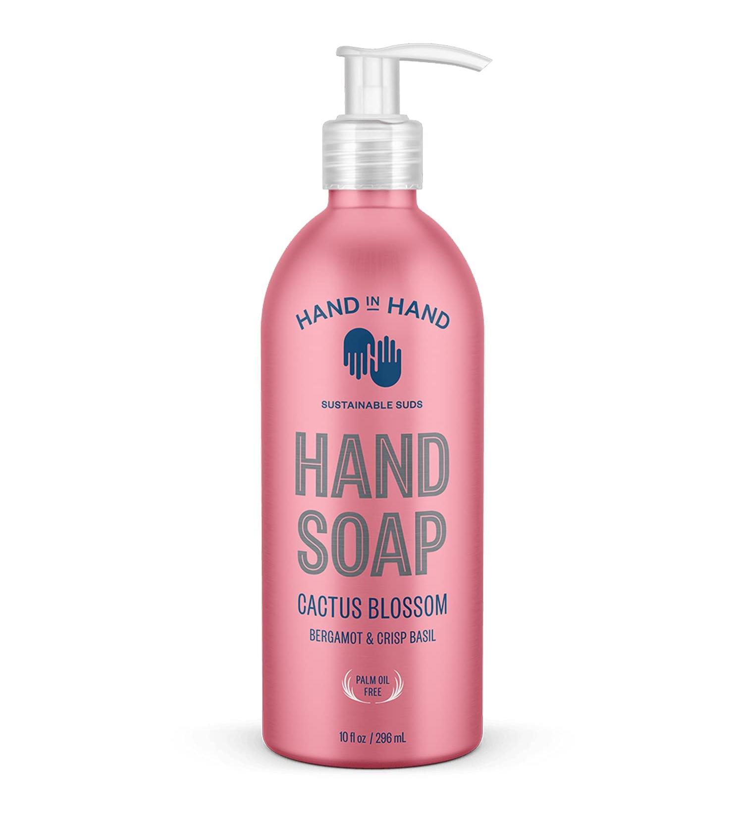 Hand In Hand Bergamot & Crisp Basil Cactus Blossom Hand Soap 10 Fl Oz
