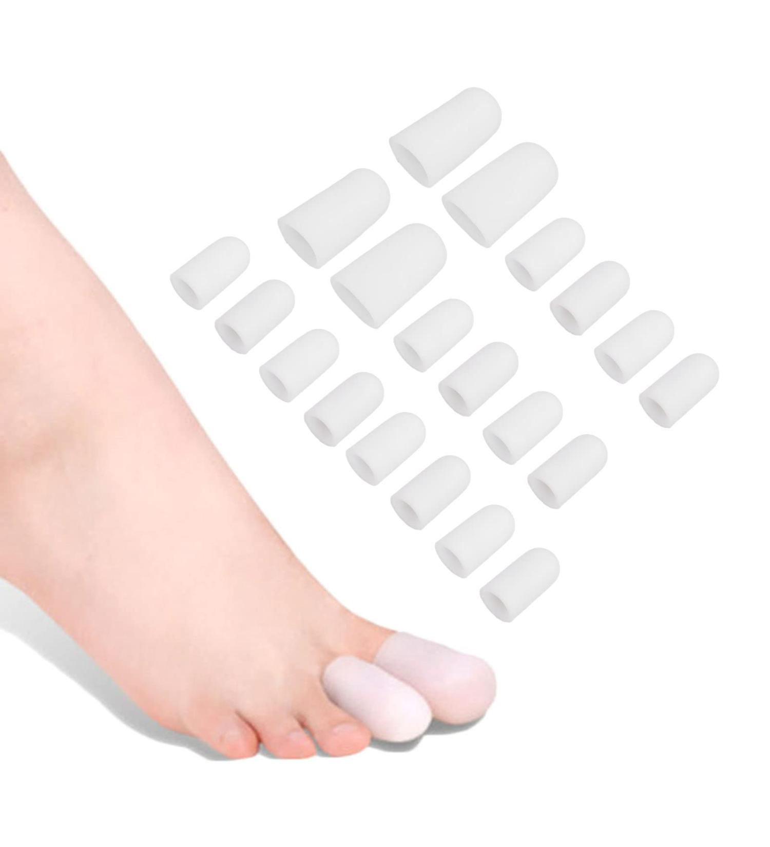 10 Pairs Soft Silicone Toe Separators & Spreaders - Adjustable Pain Relief for Fungal Toenails Callus and Hallux Valgus - Buy Online on GoSupps.com