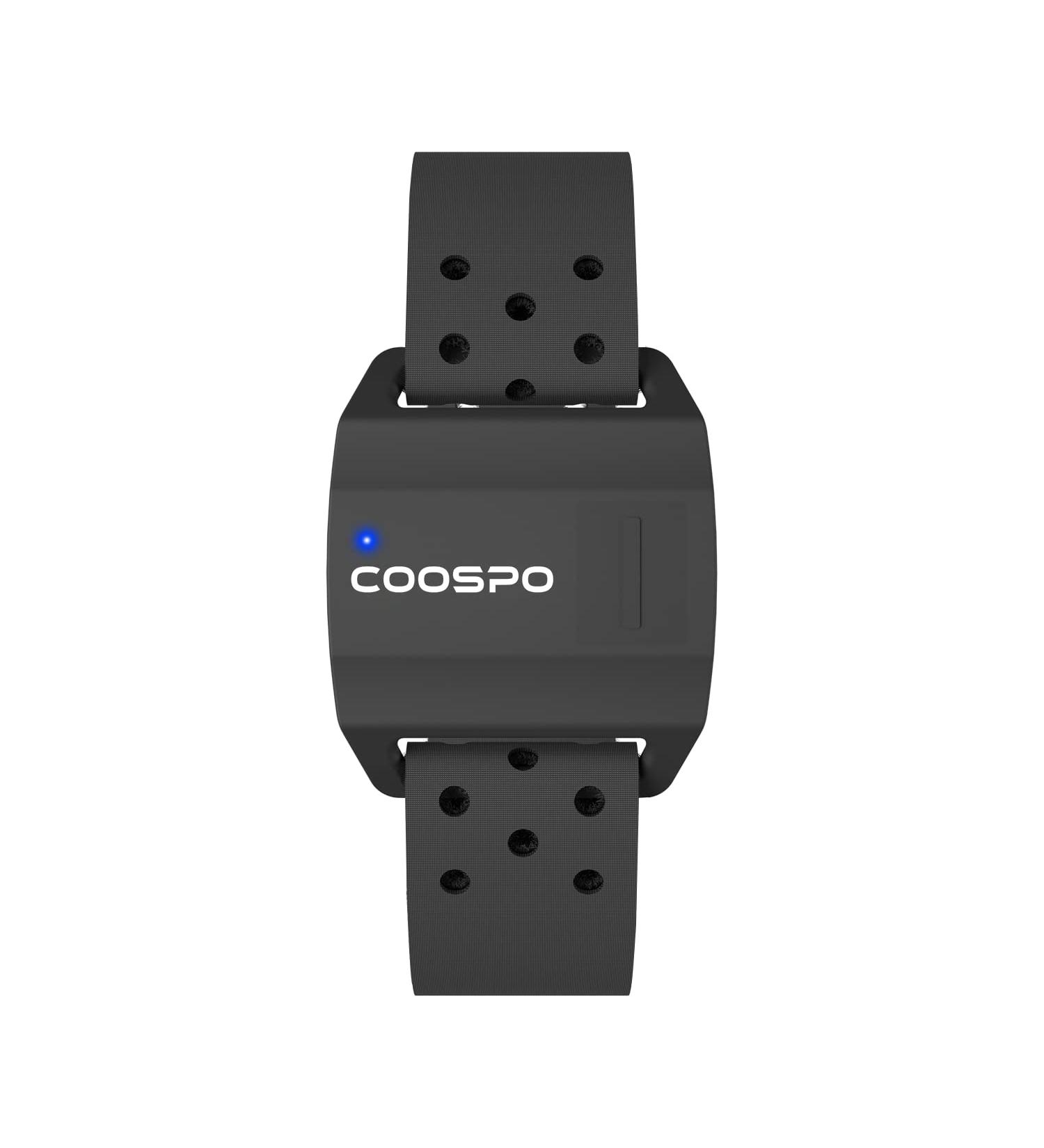 COOSPO Bluetooth Heart Rate Monitor Armband - Rechargeable HRM Sensor for Peloton, Garmin, Polar, Wahoo - Compatible with ANT+ - Ideal for Strava, Zwift, DDP Yoga - Includes Bonus Extra Armband - Buy Online on GoSupps.com