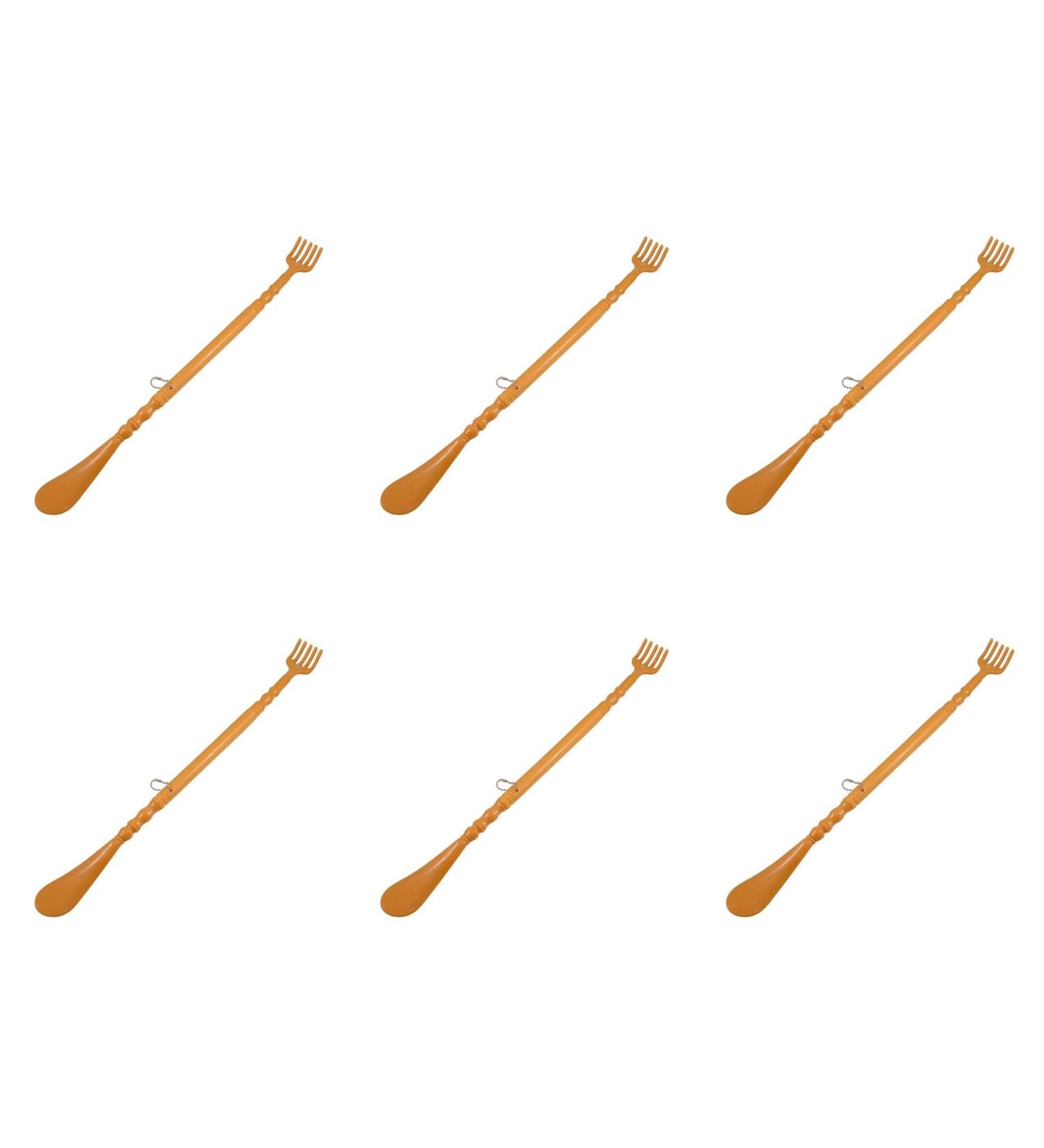 Clyictz 6x Brown Plastic Handle Back Scratcher Massager - 48 cm | International Shipping Available - Buy Online on GoSupps.com