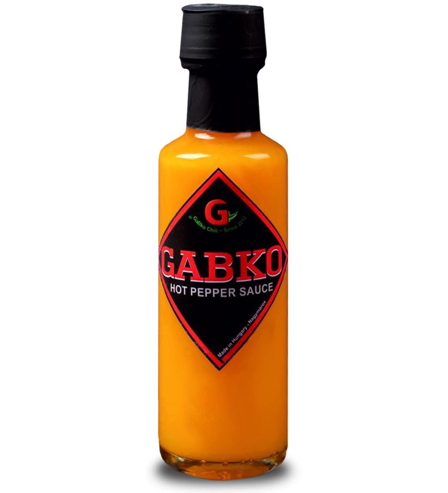 GABKO Hot Sauce (100 ml Yellow) - 90% Carolina Reaper Trinidad Scorpion Moruga Naga Jolokia, Aged 1 Year | No Extracts | Fruitier Than Red Version - Buy Online on GoSupps.com