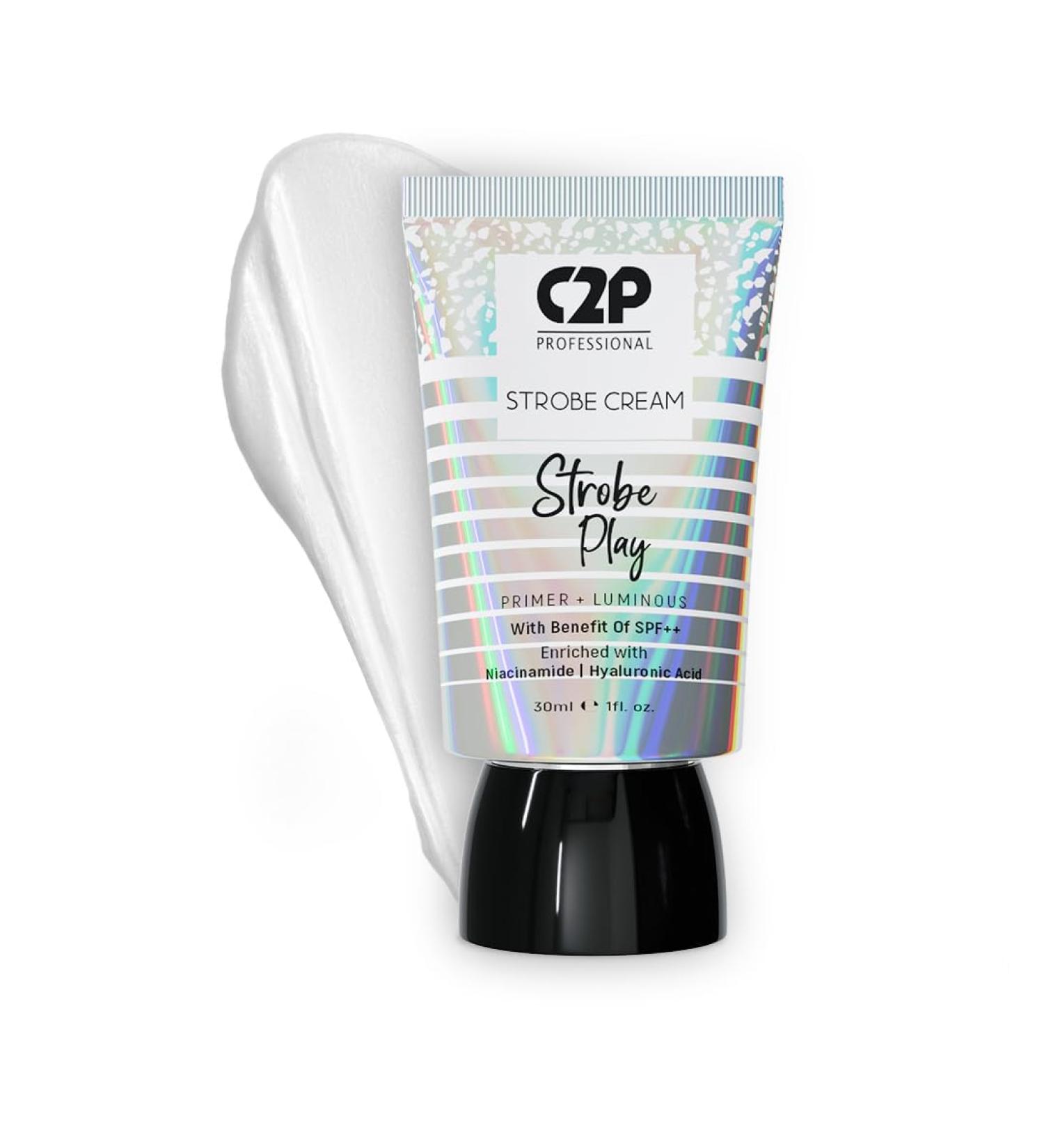 C.2.P Pr-o Strobe Cream SPF++ Silver 30g | Niacinamide & Hyaluronic Acid | Moisturizer + Highlighter + Primer | Flawless Radiant Dewy Skin | Illuminating & Glowing Makeup Base - Buy Online on GoSupps.com