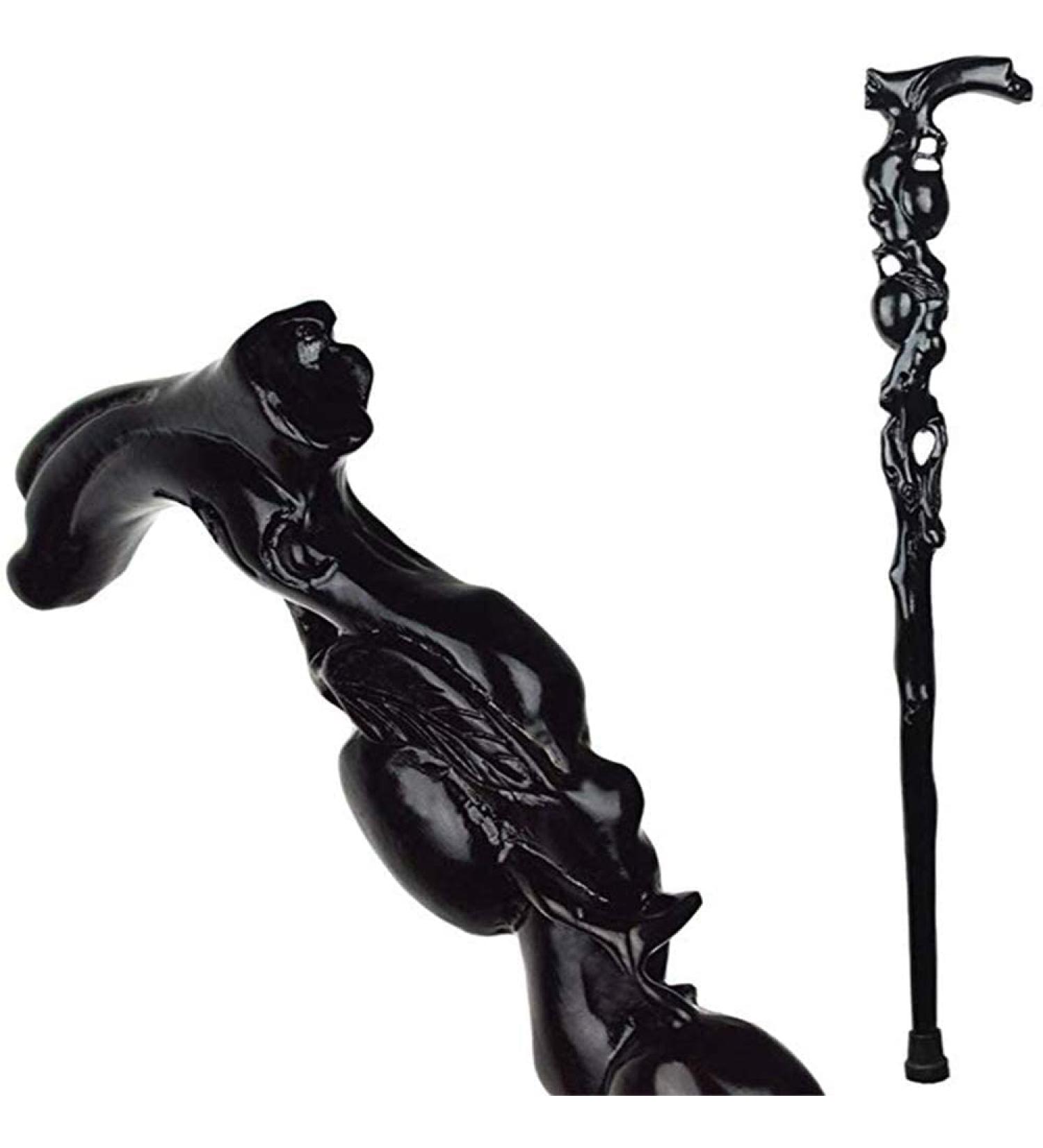 WoodeWalking Sticks Elderly Crutches Solid Wood Integrated Non- slip Trekking Pole Mahogany Meand WomeCanes Mobility Aid for Elderly Senior Run forward - Buy Online on GoSupps.com