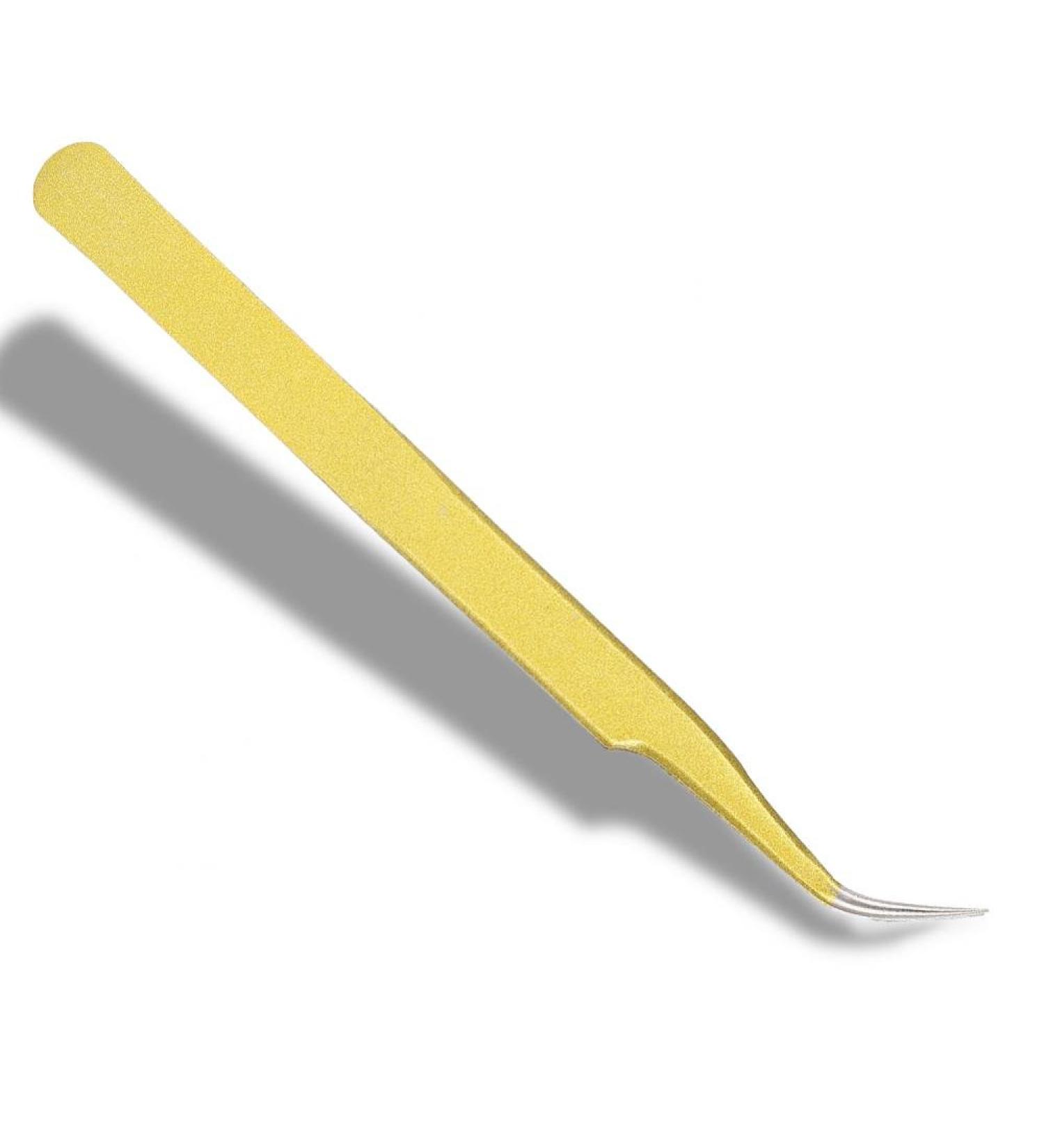 2 Piece Stainless Steel Eyelash Extension Tweezers Set - Straight & Curved Tip Nippers for False Lash Application - Buy Online on GoSupps.com