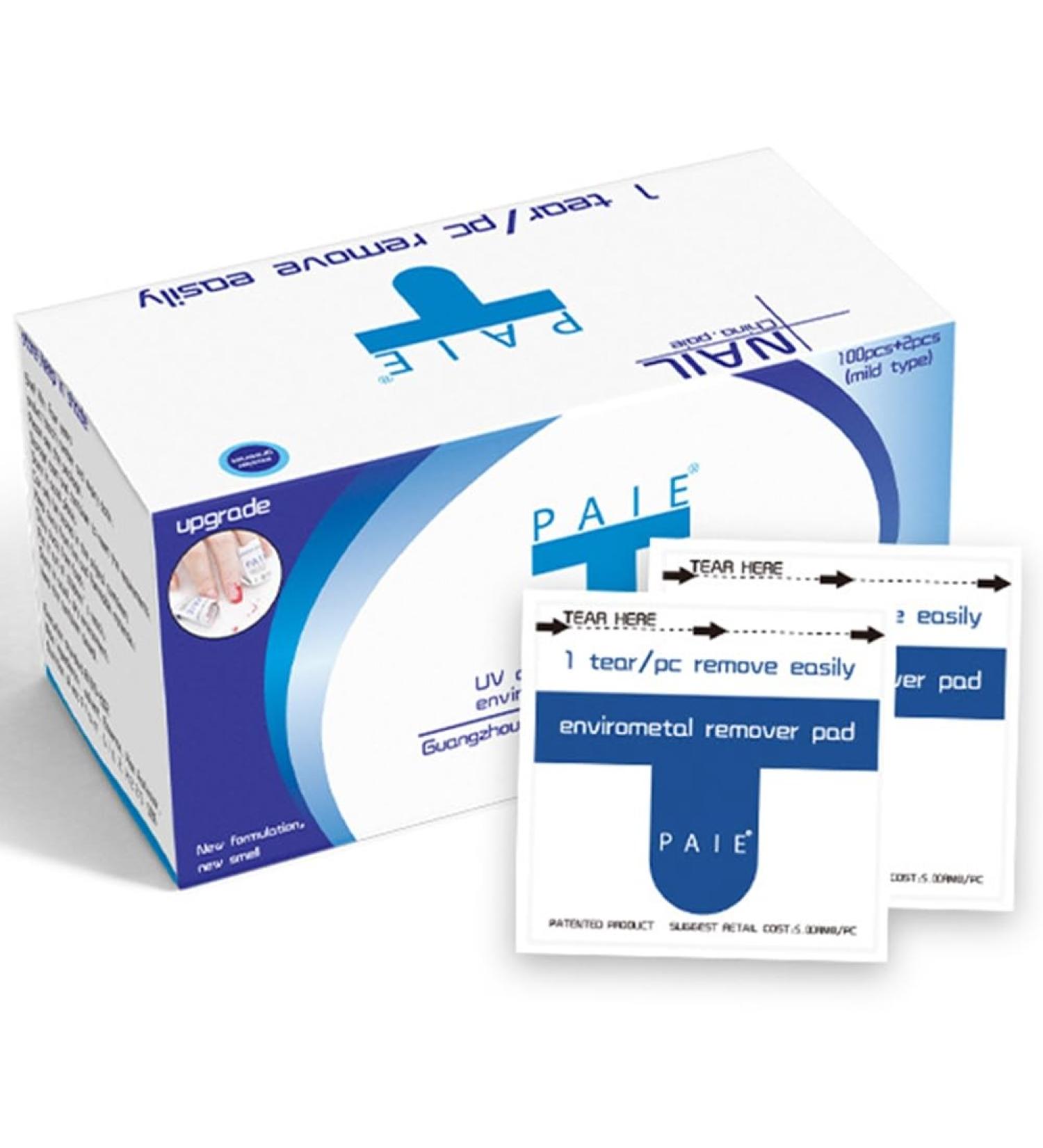 100PCS Acetone Nail Polish Remover Pads - Quick Individually Wrapped Wipes for Easy Polish Removal | International Shipping Available - Buy Online on GoSupps.com