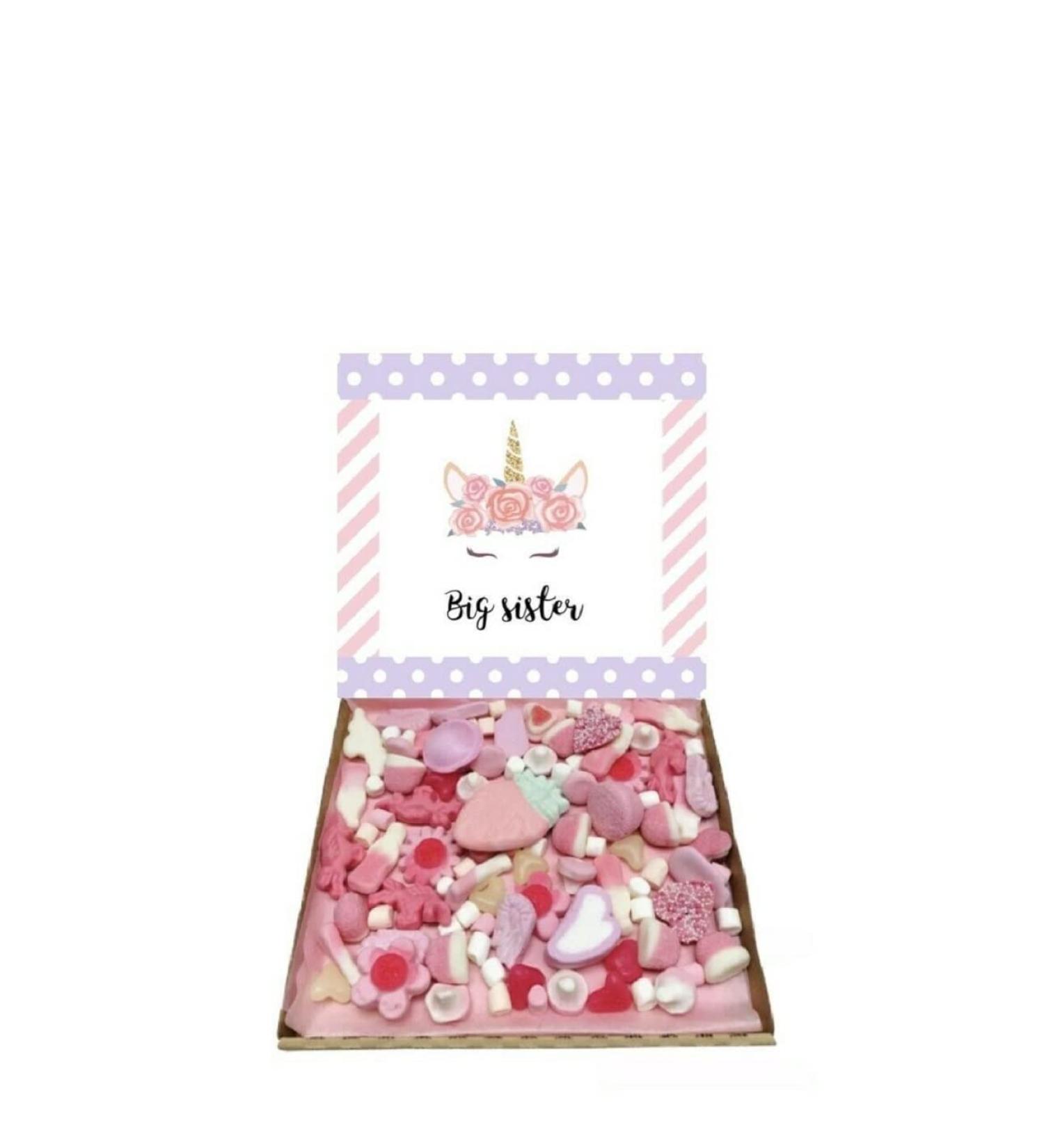 Big Sister Unicorn Gift Pick n Mix pink 300g Sweets Selection Box Sweet Hamper Birthday Present - Buy Online on GoSupps.com