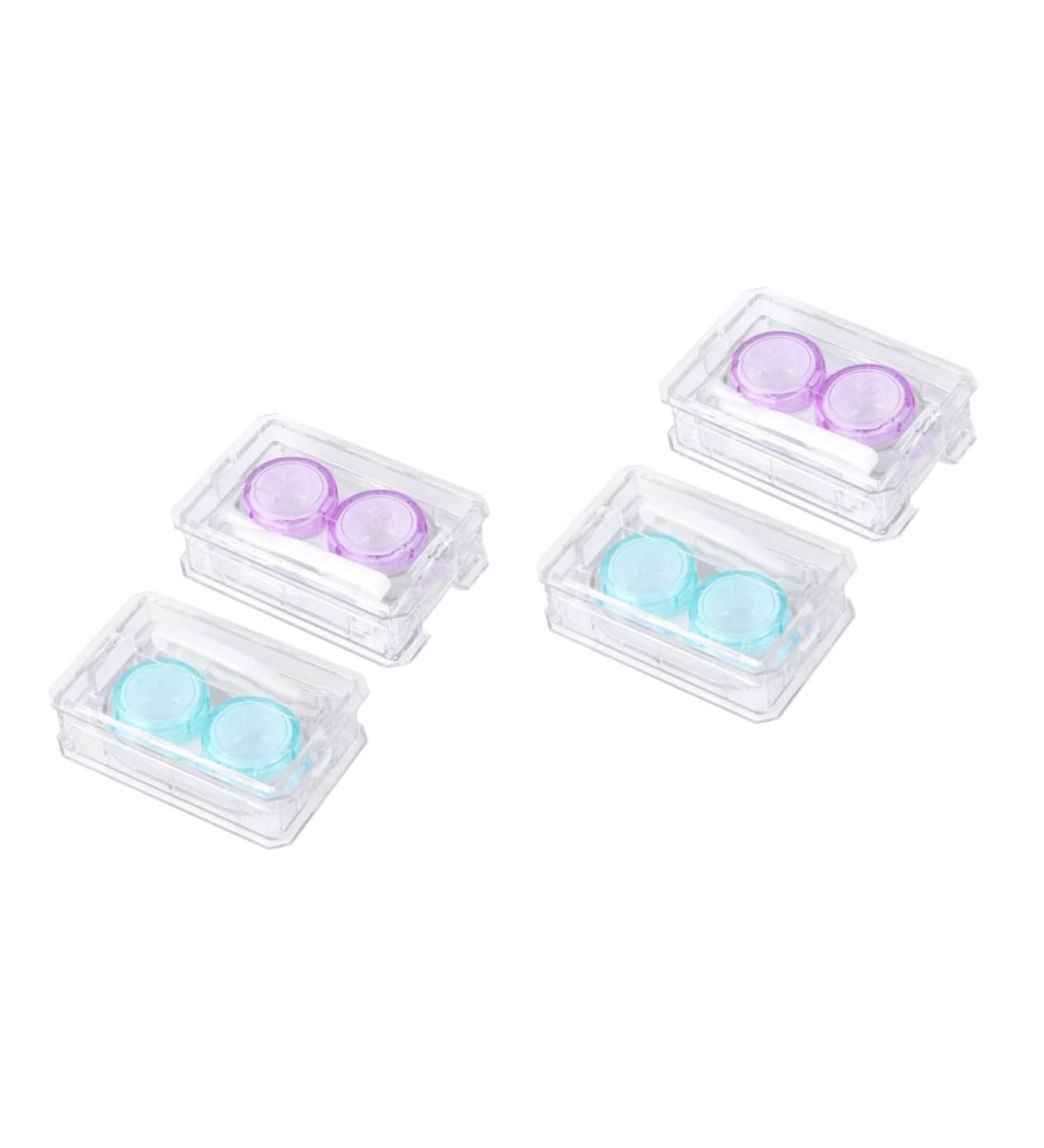 JECOMPRIS Mini Container Set for Colored Contact Lenses - 4 Stylish Eye Lens Holders for Men & Women | Cute Accessories & Storage Box - Buy Online on GoSupps.com
