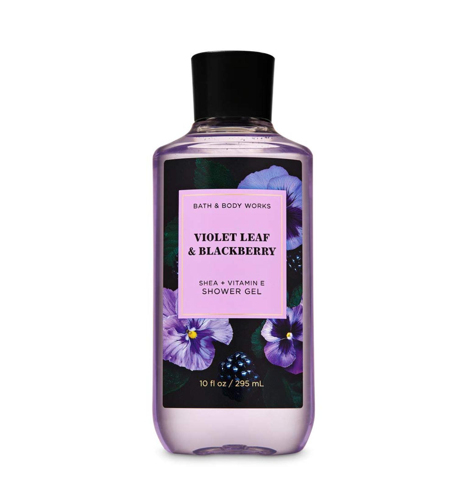 Bath and Body Works Violet Leaf & Blackberry Shower Gel with Shea & Vitamin E 10 fl oz / 295 mL