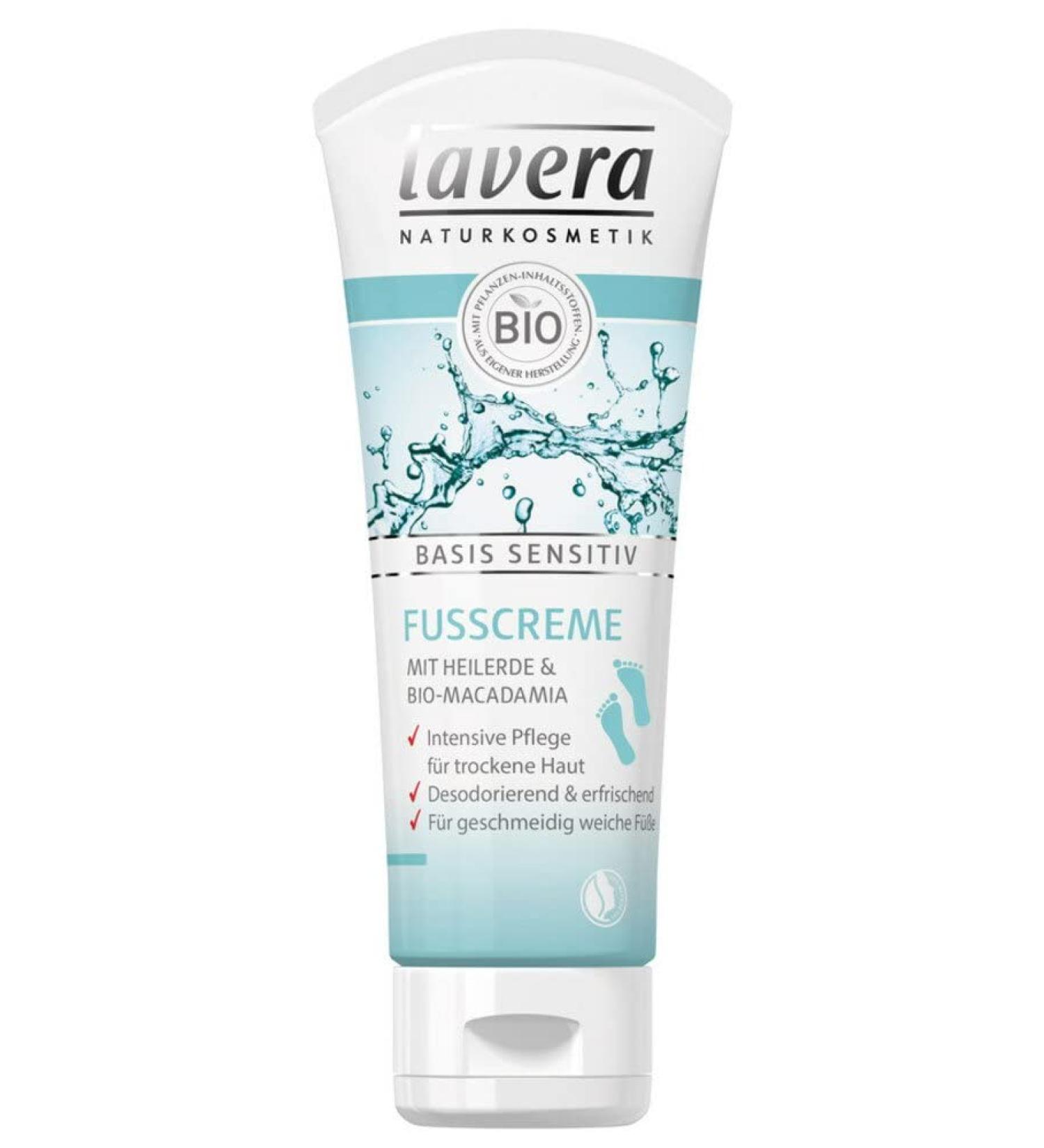 Lavera Basis Sensitive Foot Cream pack of 2 (2 x 75 ml) 75 ml (pack of 2)