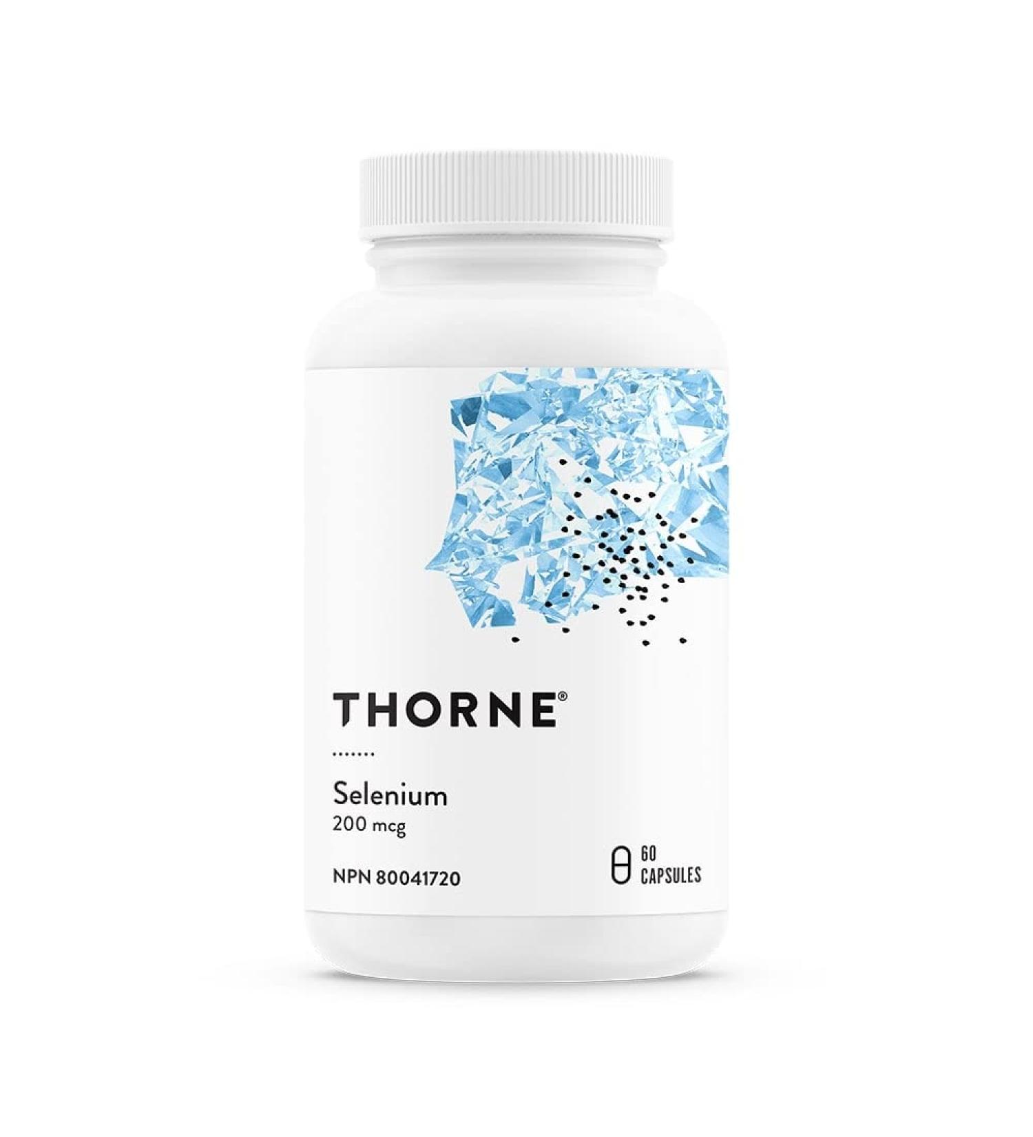 Thorne Selenium (Formerly Selenomethionine) - 200 mcg Selenium Supplement for Antioxidant Support - 60 Capsules - 60 Servings - Buy Online on GoSupps.com