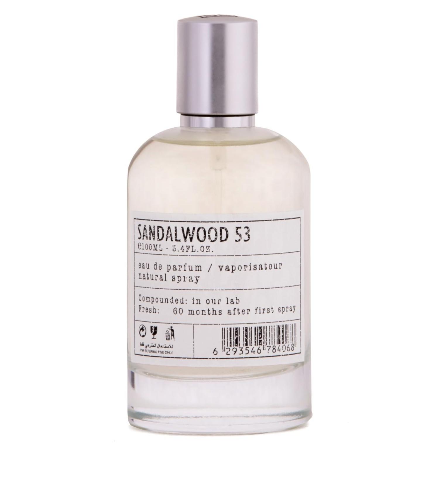Santal Sandalwood 53 Eau de Parfum Spray Inspired by L.L. 33 Long Lasting Perfume for Unisex Luxury Fragrance from Dubai - 3.4 fl oz. (100ml)