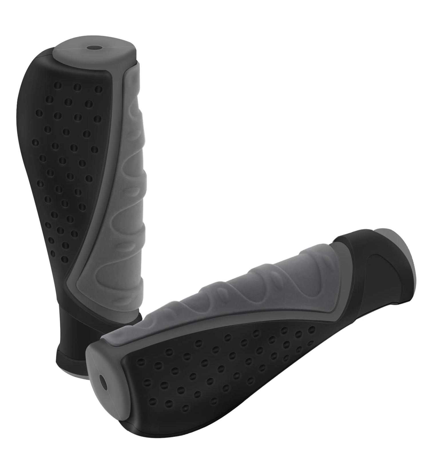 TRELC Antislip Bike Handlebar Grips Protector - Black+Grey | for Mountain, Road, Folding Bikes - Buy Online on GoSupps.com
