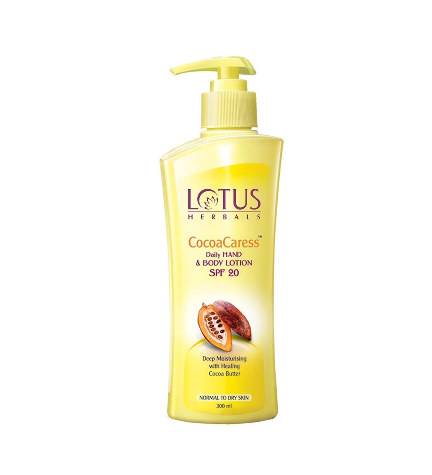 Lo tus Herbals Cocoa Caress Daily Hand and Body Lotion SPF 20 250ml