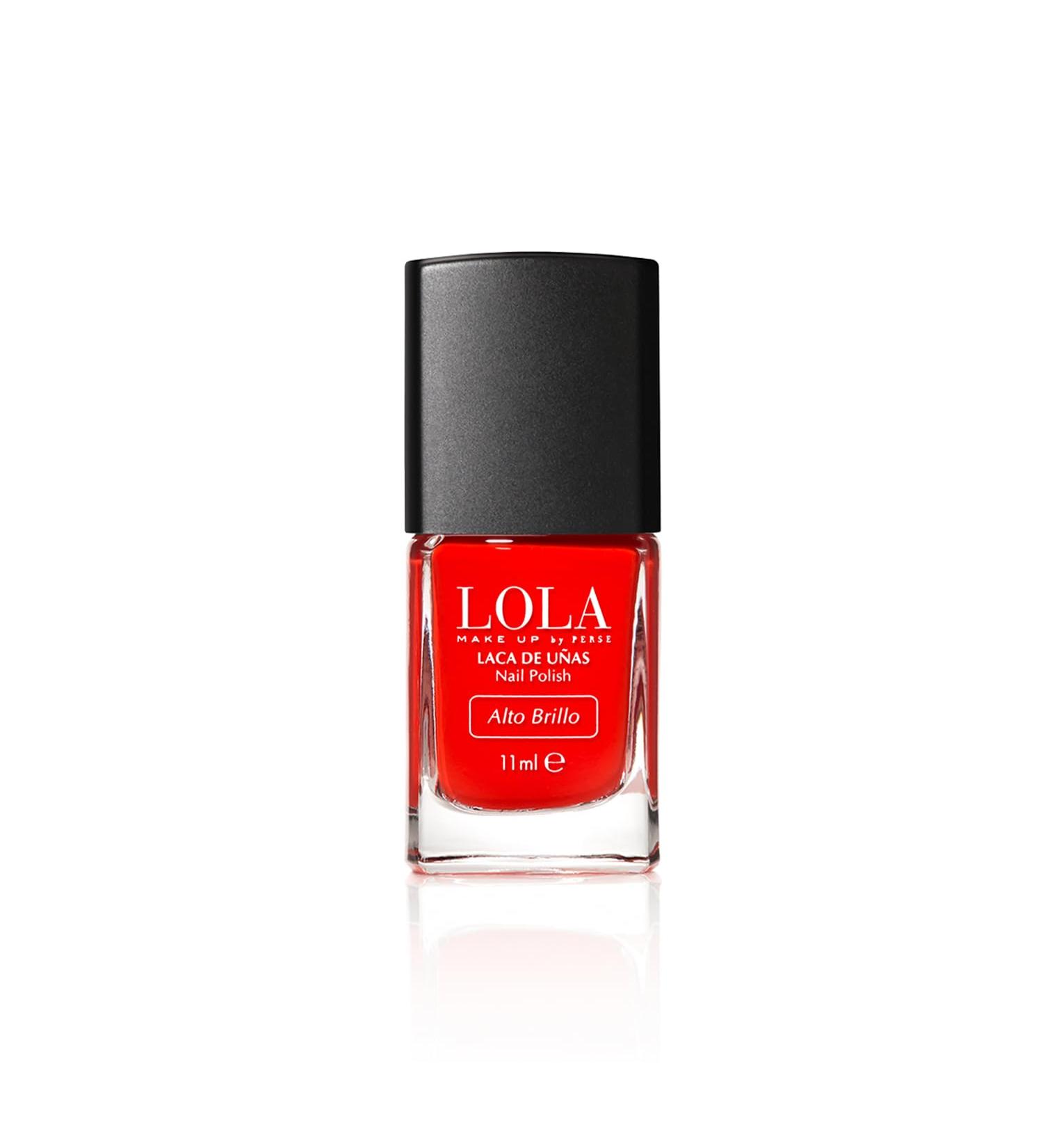 Lola Make Up by Perse Nail Polish Quick Dry Instant Gloss Ultra Long Lasting High Shine Finish Nail Paint for Women Vegan and Cruelty-Free Cosmetic Brilliant Red (014) 11ml - Buy Online on GoSupps.com