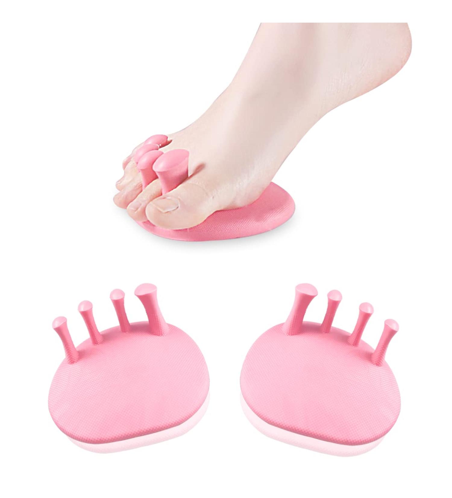 Women's Pink Toe Separators for Overlapping Toes & Bunion Corrector - Plantar Fasciitis Relief & Thin Leg Exerciser - 1 Pink Pair - Buy Online on GoSupps.com