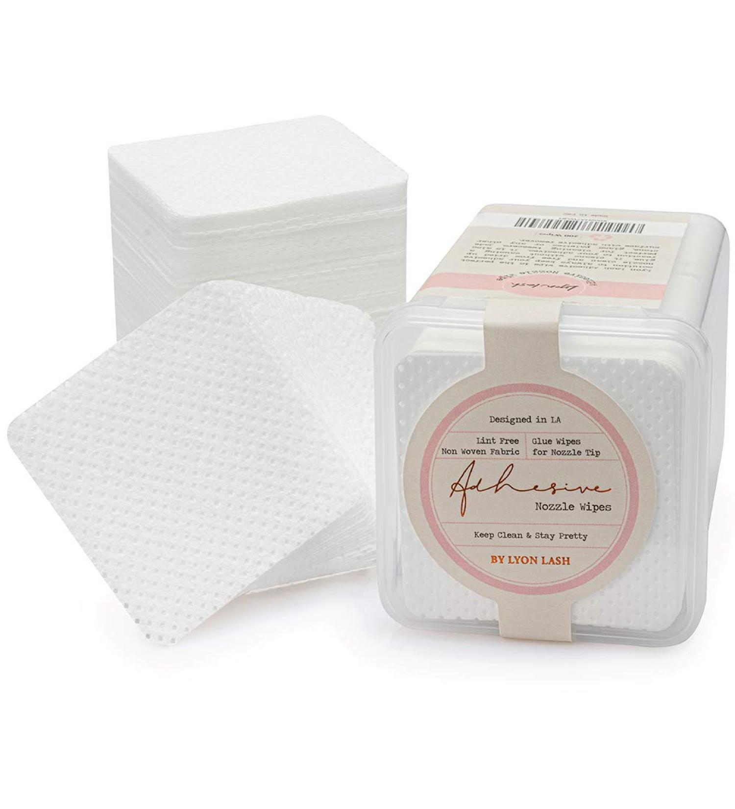 Lyon Lash Eyelash Extension Glue Adhesive Wipes 200 PCS - Glue Residue Remover Cleansing Pads | Lint Free Essential Tools for Lash Extensions Supplies - 200 Count - Buy Online on GoSupps.com