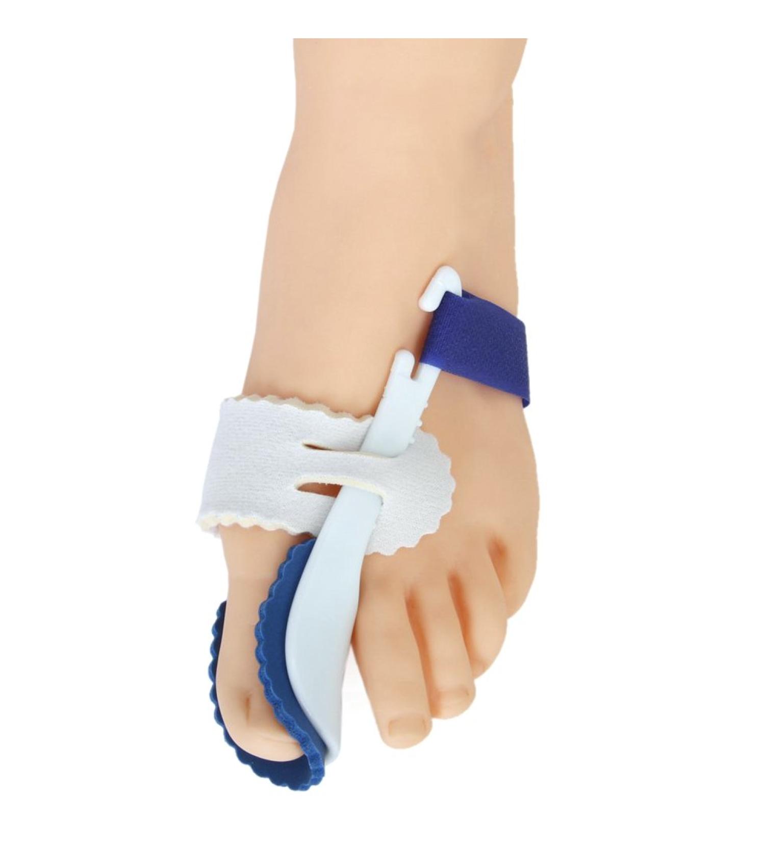 A Pair of Big Toe Bunion Straighteners Night Splint Hallux Valgus Pad Correctors Foot Care (White+Blue) - Buy Online on GoSupps.com