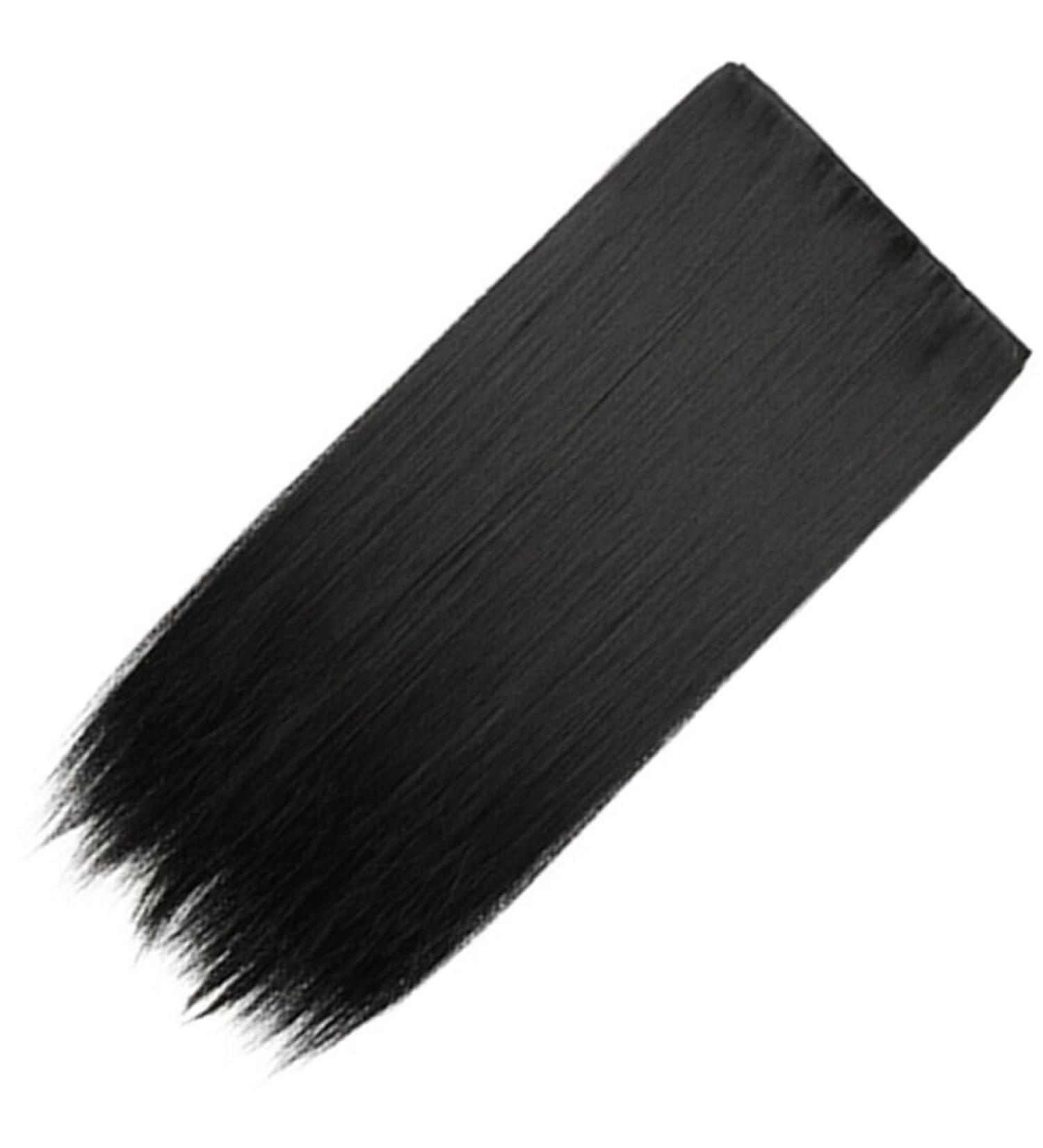 Piece Long Straight Hair Wig Real Hair Extensions Clip in Human Hair Dark Brown Hair Extensions Clip in Extensions Straight Synthetic Hair Cassette Miss High Temperature Wire