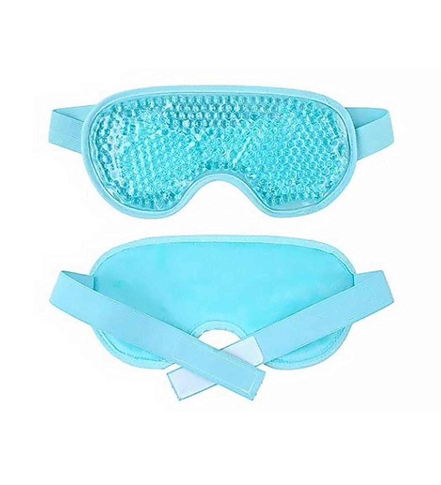 Cold Compress Eye Cover | Reusable Gel Bead Sleep Mask | Microwavable & Freezable Eye Compress for Puffy Eyes & Dark Circles | Adjustable Strap for Women & Girls - Buy Online on GoSupps.com