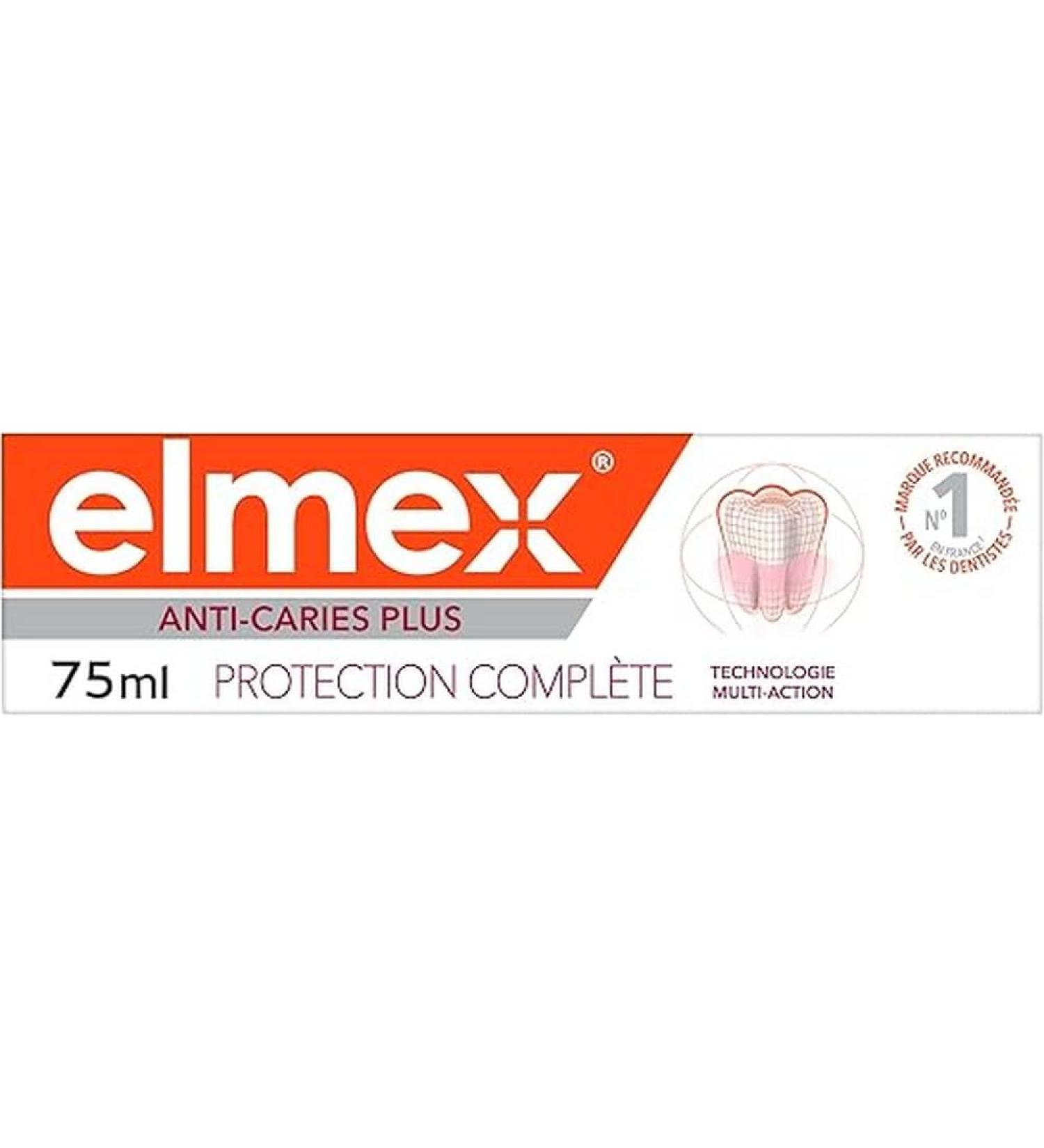  ELMEX ELMEX - Elmex Anti-Cavity Plus Complete Care Toothpaste - Remineralizes Enamel - Protects sensitive teeth and gum irritation - 75 ml - Buy Online on GoSupps.com