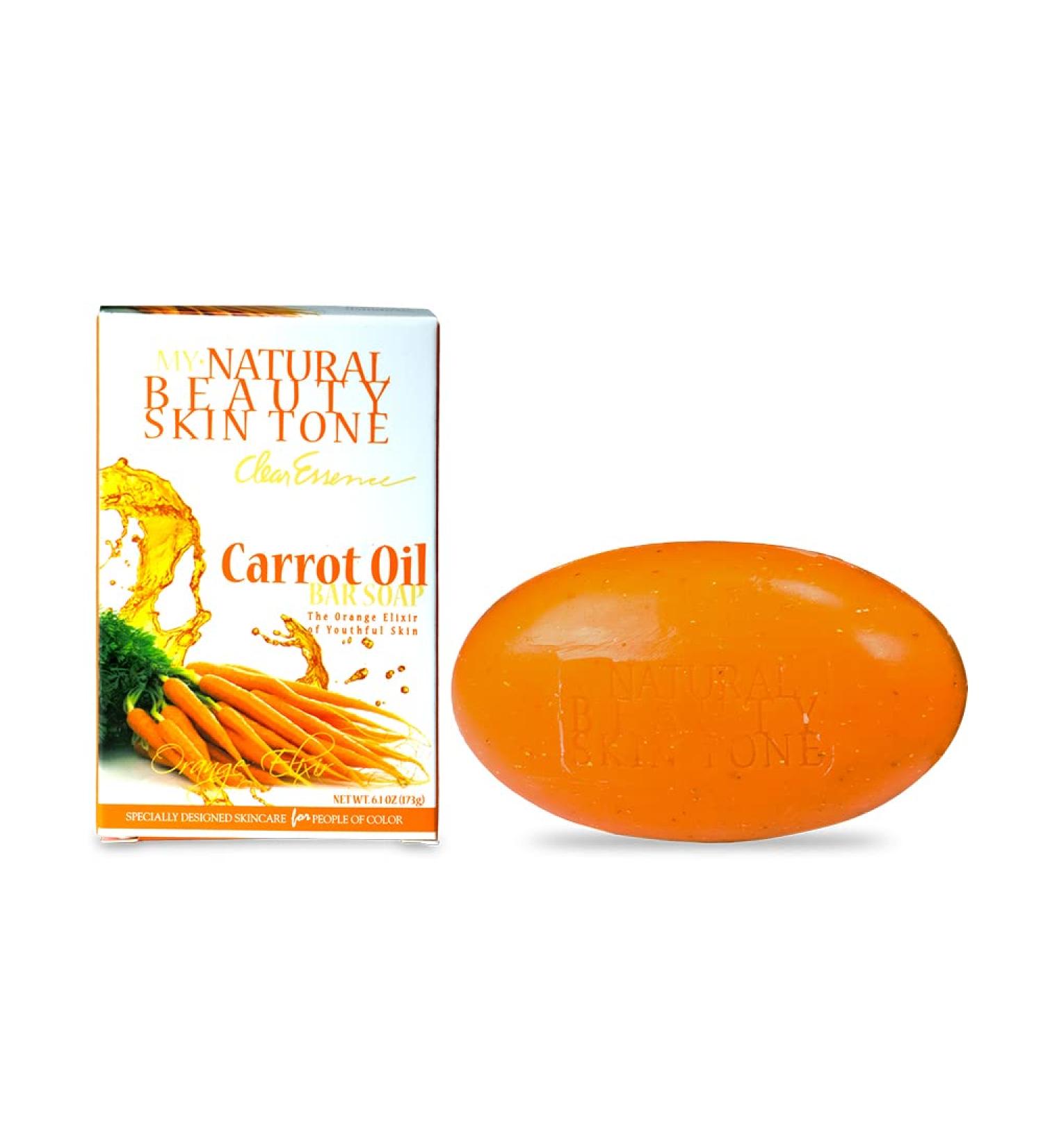 Clear Essence My Natural Beauty Skin Tone Carrot Oil Bar Soap 173g - Buy Online on GoSupps.com