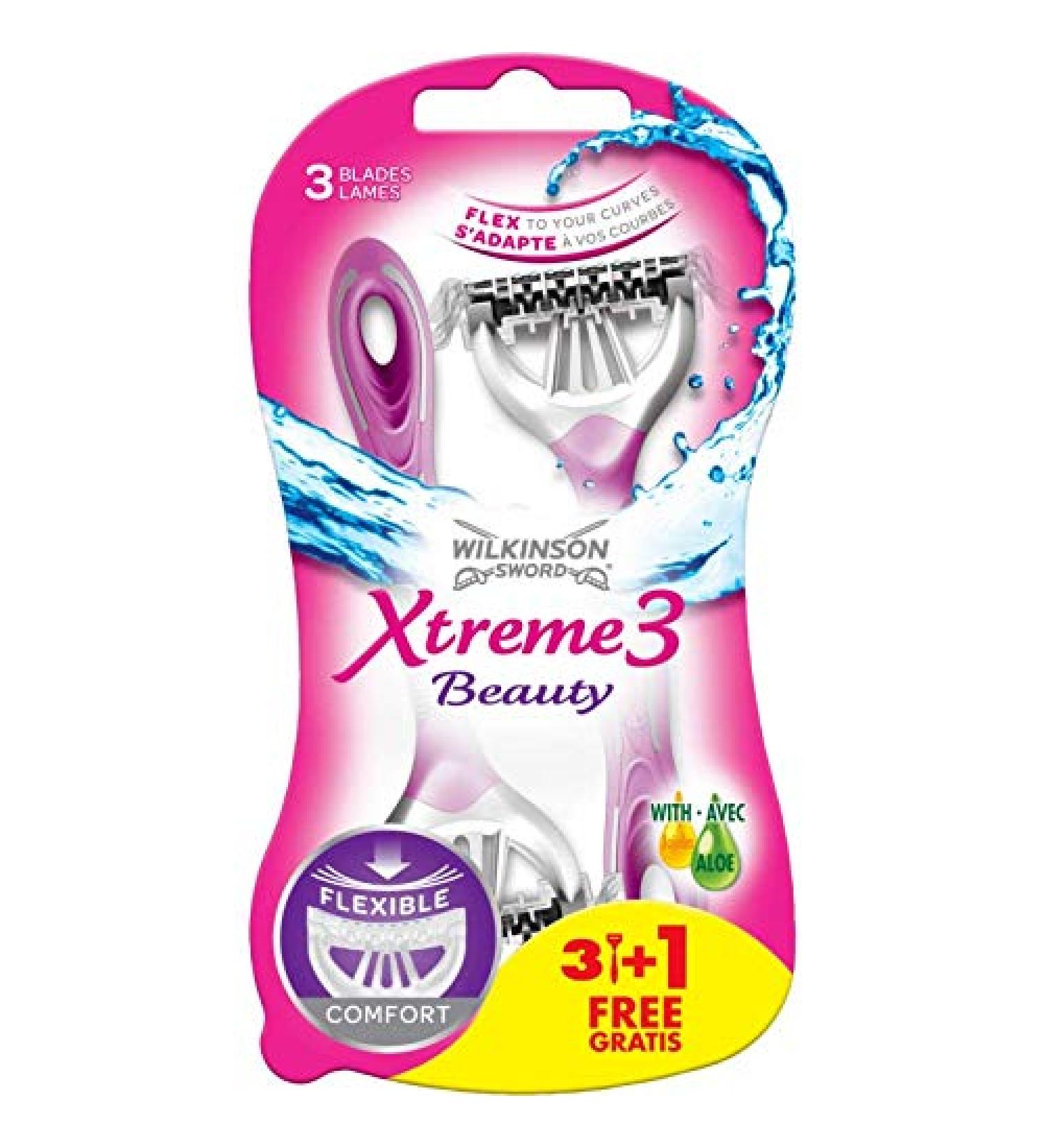 Wilkinson 7000712C Xtreme 3 Beauty Disposable Razors 4 Pieces pPack 2 Packs