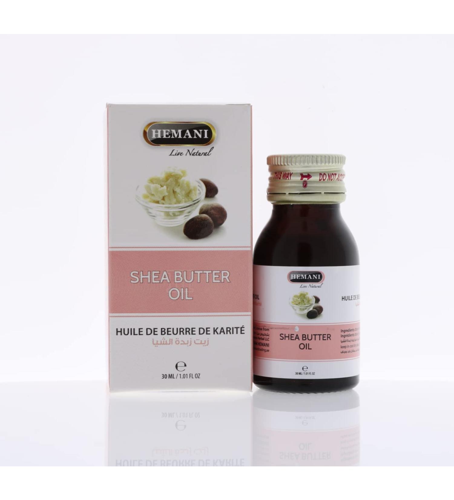 Hemani Shea Butter Oil (30ml) - 100% Pure Natural Moisturizer for Skin & Hair Rich in Vitamins A E & F Hydrates & Nourishes Dry Skin Promotes Hair Growth. - Buy Online on GoSupps.com