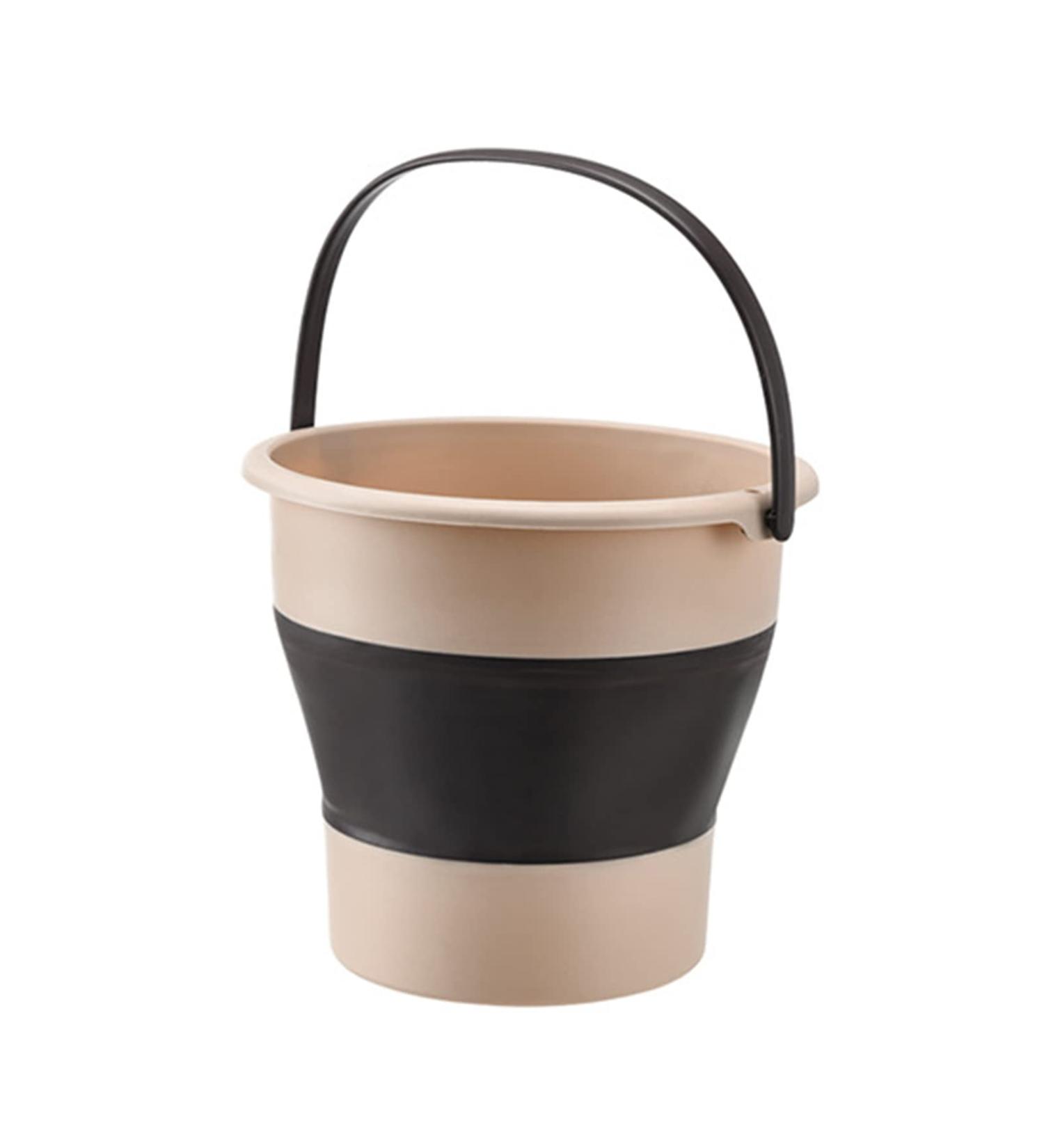 Portable Folding Bucket with Handle Lightweight Small Cleaning Bucket Outdoor Bucket Space Saving Beef - Buy Online on GoSupps.com