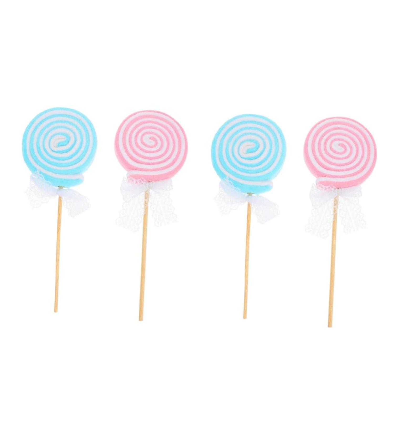 Warmhm 4 Pcs Lollipop Cosplay Party Supplies Fairy Accessories Wedding Favors Toy for Kids Princess Fairy Wand Girl Fairy Wand Cake Pop Ornament Wooden Toys Plush Toy Wool Felt Bouquet - Buy Online on GoSupps.com