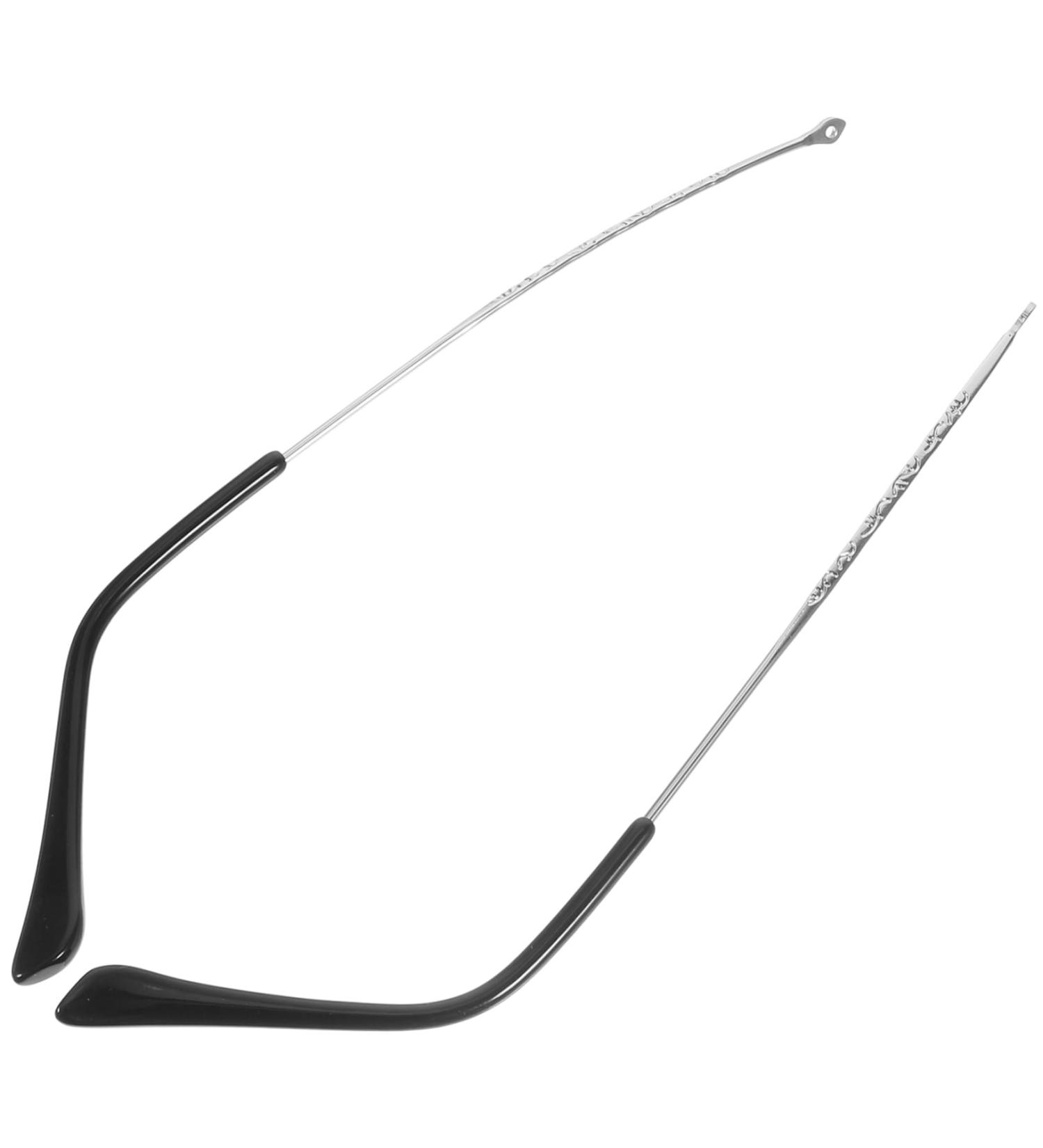 Universal Glasses Replacement Brackets - Wofashpuret 1 Pair Metal Arms for Glasses Repair Set - Durable & Adjustable Silver Temple Frame - Buy Online on GoSupps.com