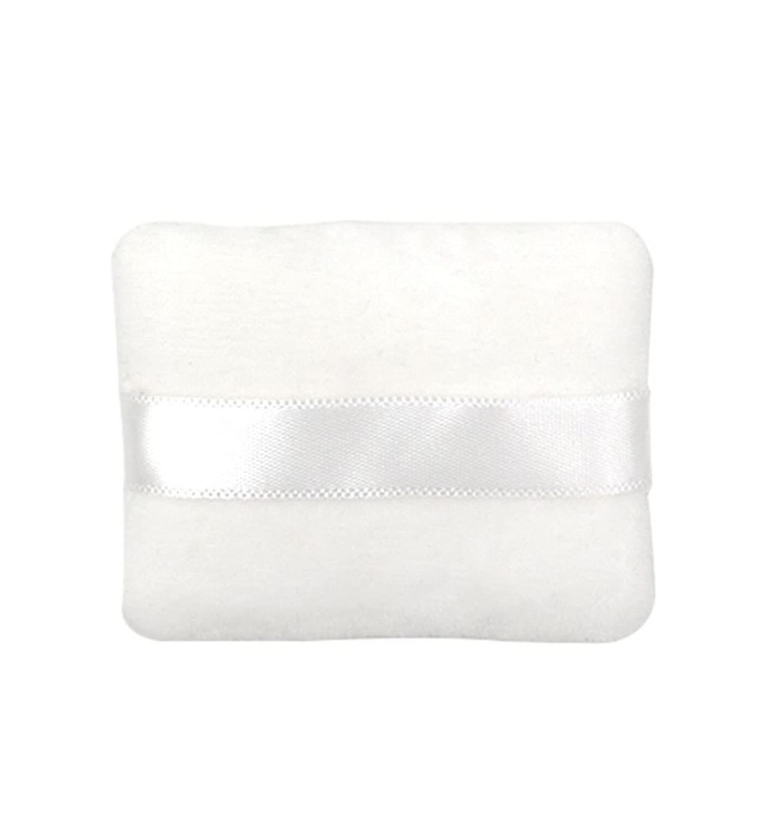 Love Heart Shape And Square Makeup Powder Puffs Ultra Soft Washable Makeup Foundation Powder Puffs Cotton Reusable Cosmetic Powder Puff With Straps For Loose Powder Mineral Powder (White Square)