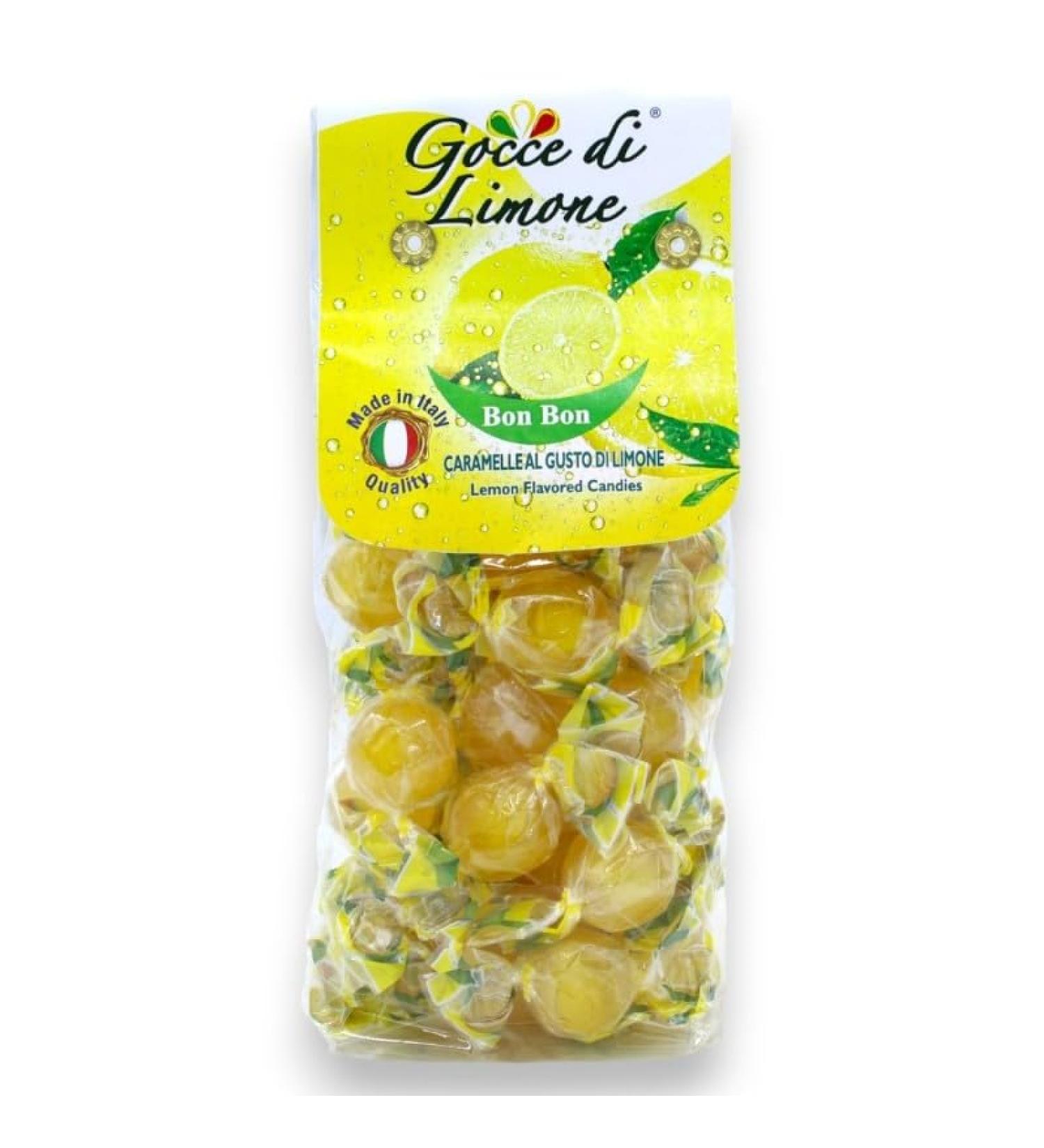  SICILIA BEDDA CAPACI Hard fizzy lemon-flavored candies with filling - 200 g - Buy Online on GoSupps.com