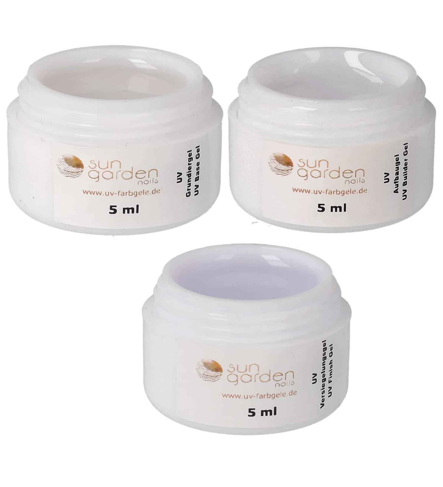 Shop UV Gel Set - 3 x 5ml Base Building & Sealing Gel | Fast International Shipping - Buy Online on GoSupps.com