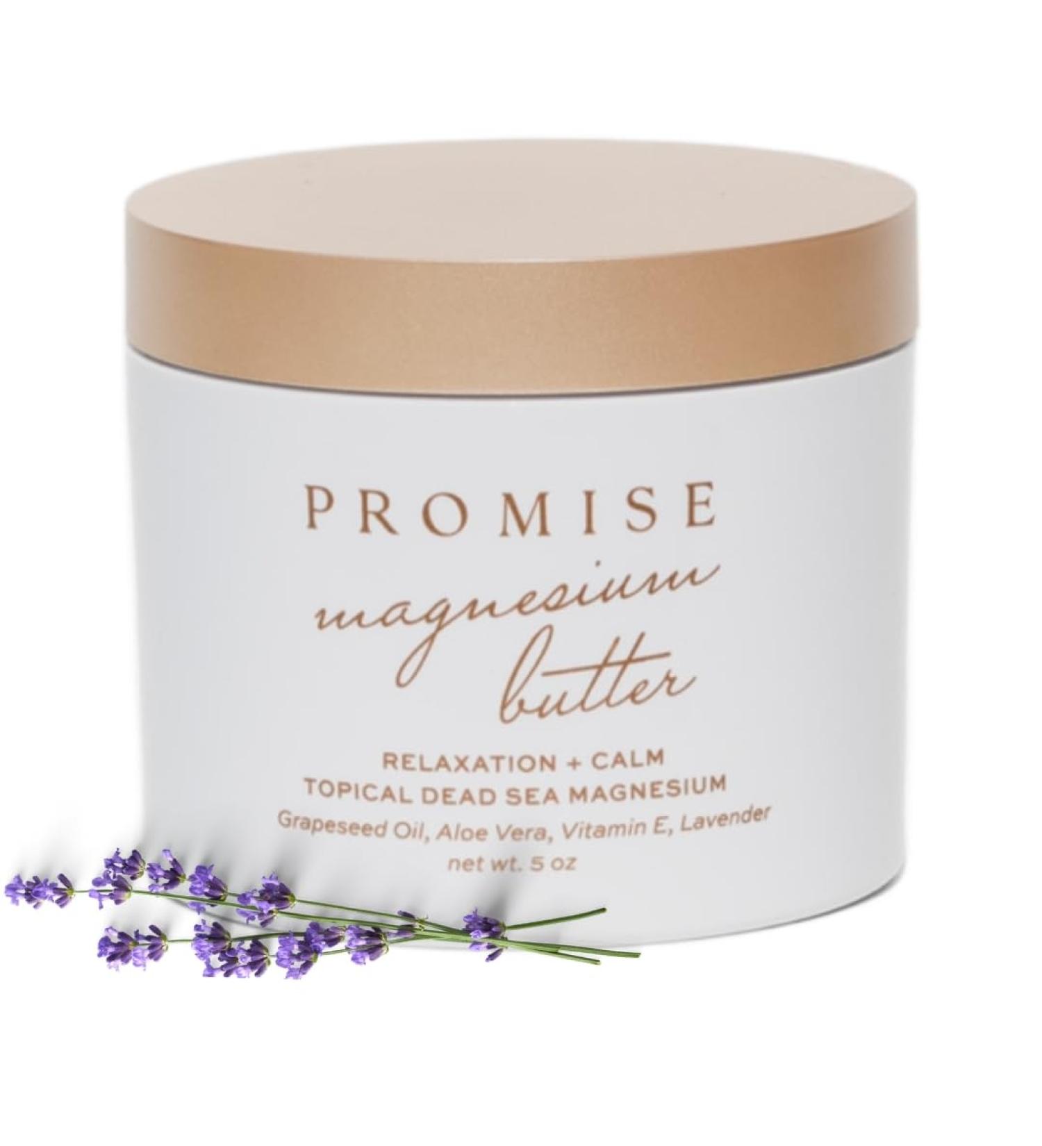 Promise Organic Magnesium Butter for Sleep USDA Certified Organic Leg Cramps Muscle Soreness and Recovery Topical Magnesium Cream De-Stress and Calming Scent 5 oz - Buy Online on GoSupps.com
